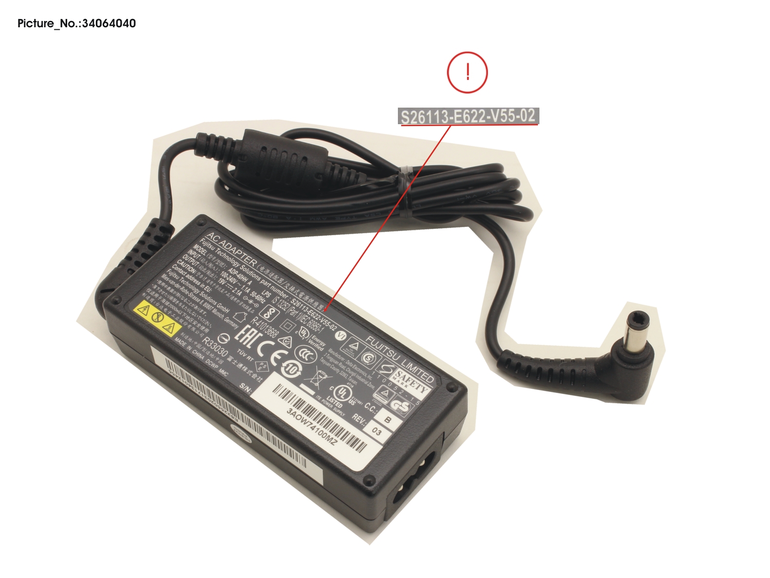 FUJITSU AC-ADPER40W EPS T3 FUJITSU AC-ADPER40W EPS T3