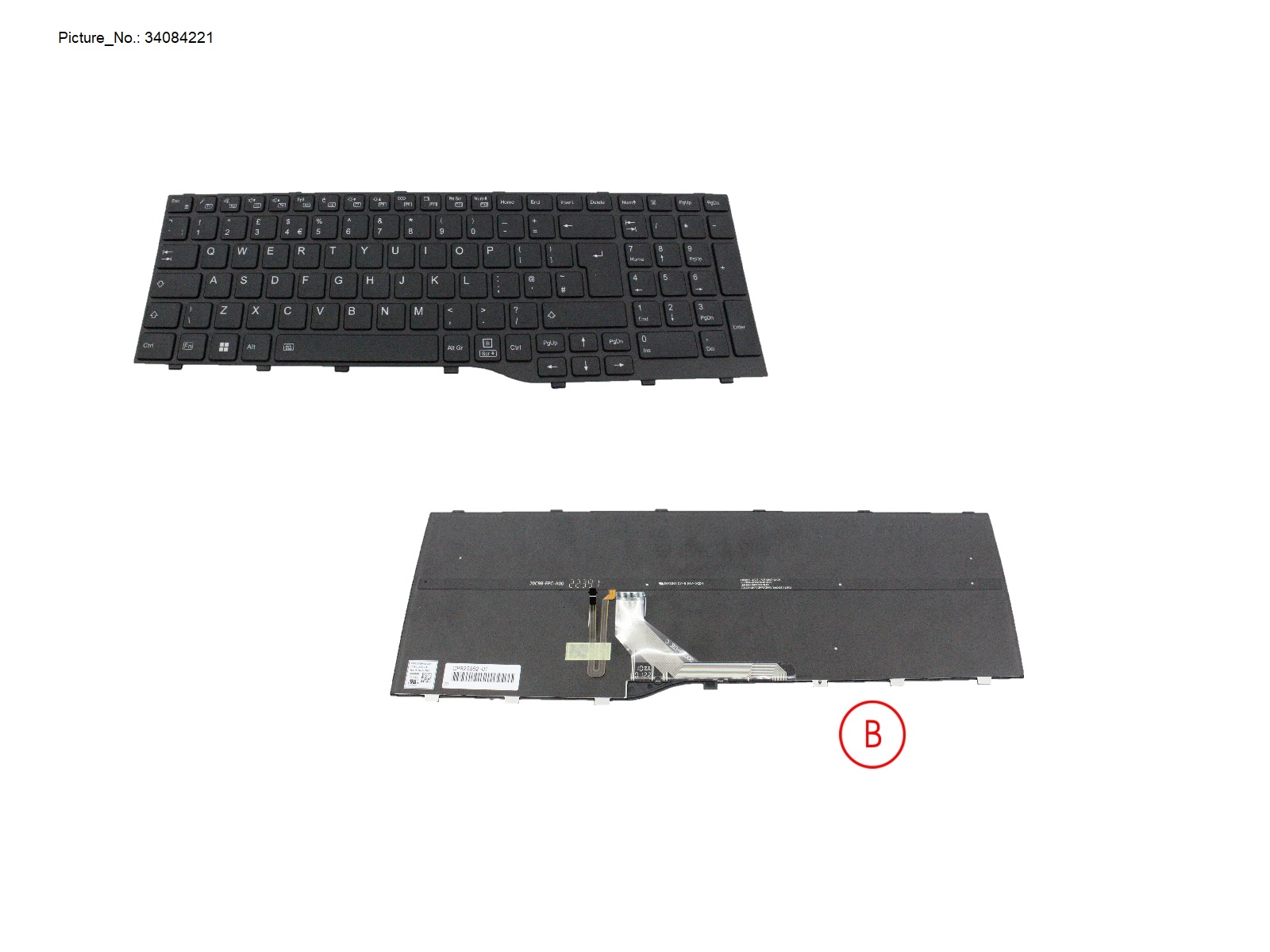KEYBOARD BLACK W/ BL UK WIN10&11 KEYBOARD BLACK W/ BL UK WIN10&11