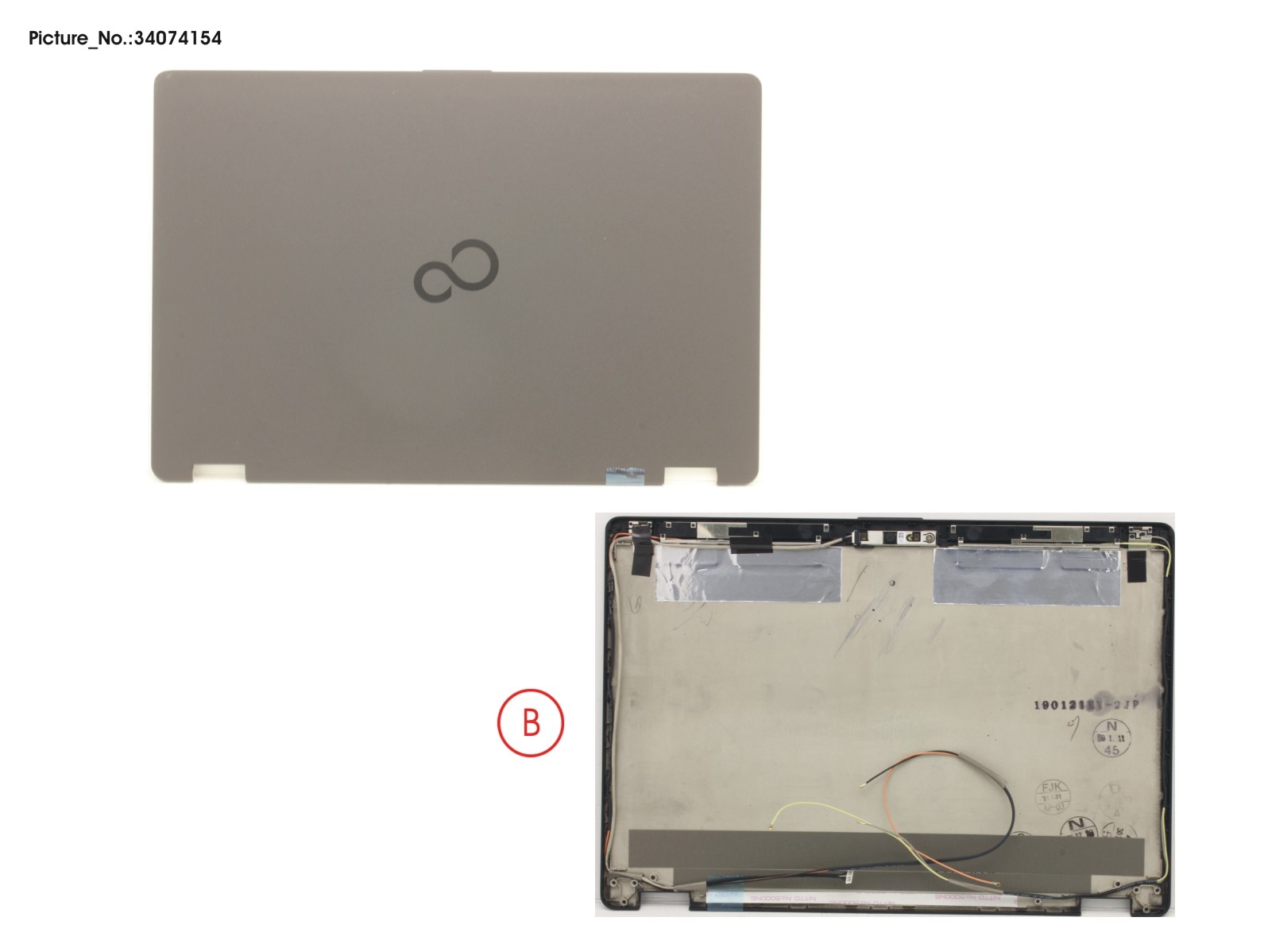 LCD BACK COVER ASSY (FHD) W/ CAM/MIC