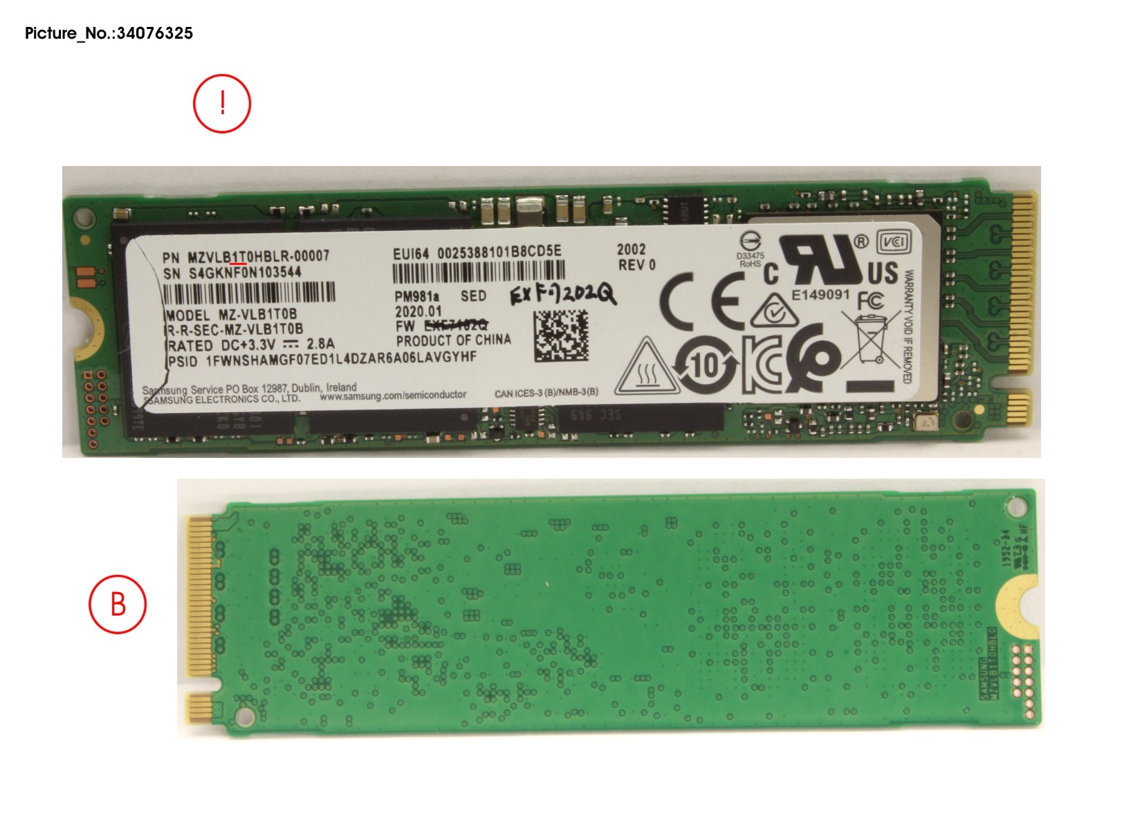 SSD PCIE M.2 2280 PM981A 1TB(FDE)