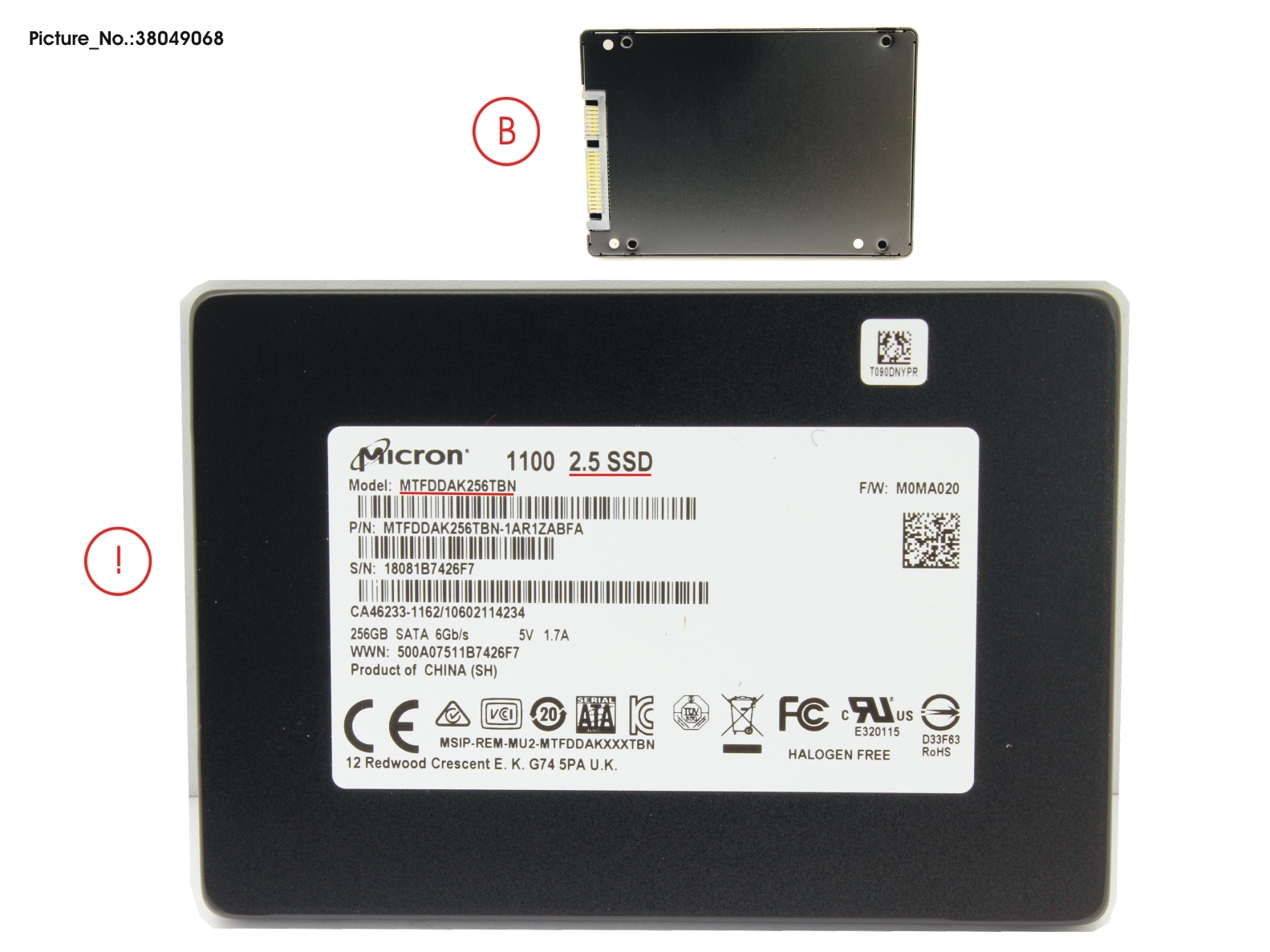 SSD S3 256GB 2.5 SATA (7MM)