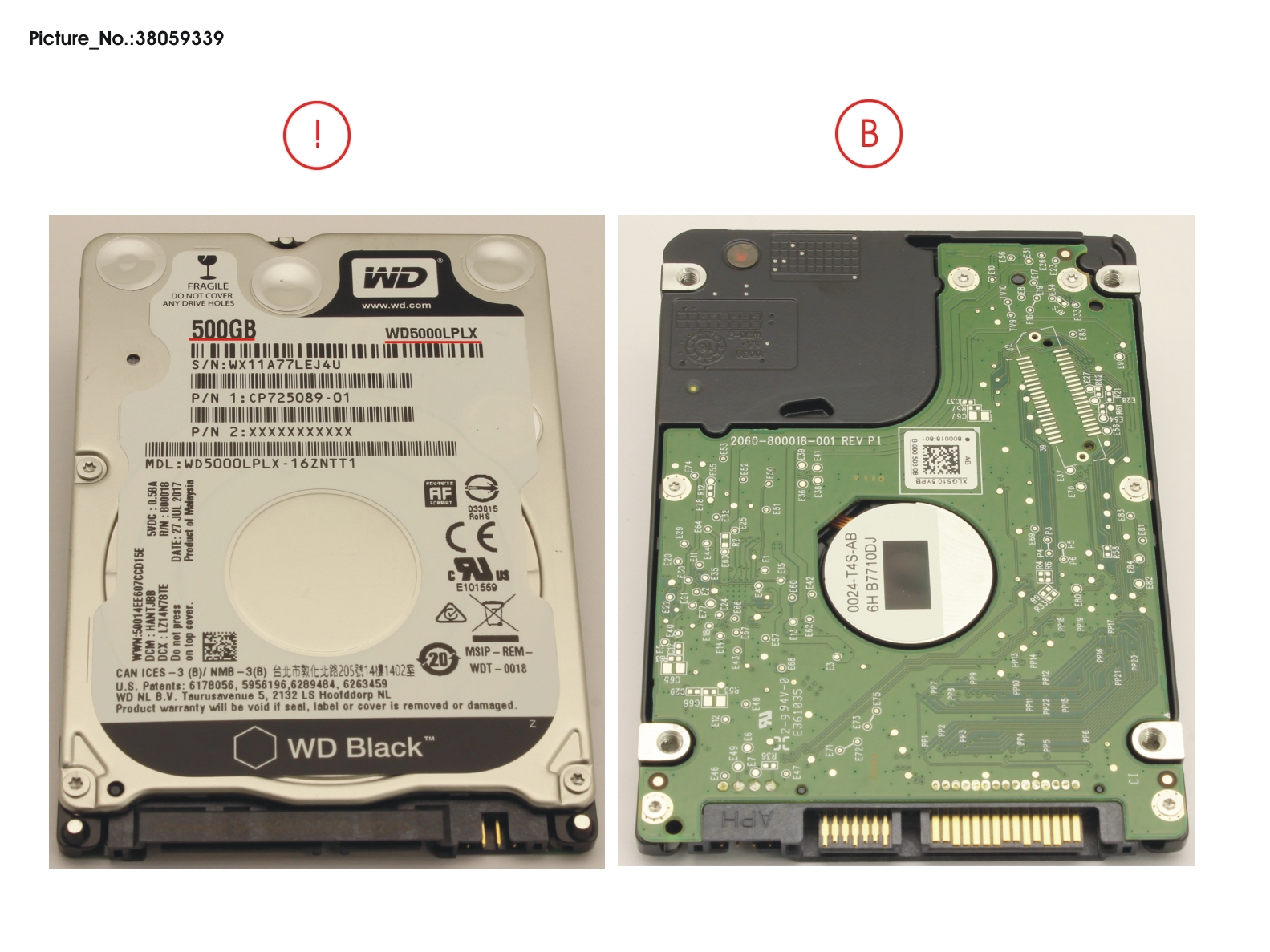 HDD 500GB SATA S3 7.2K 2.5 (7MM)