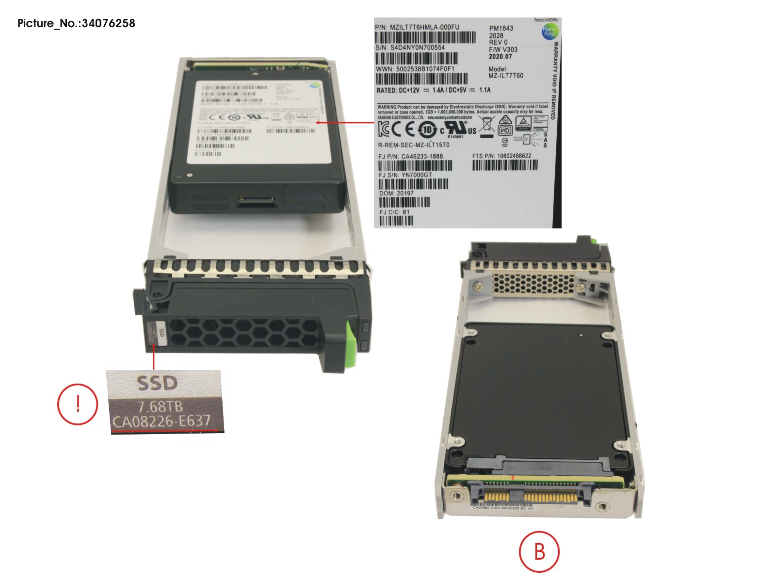 DX S3/S4 SSD SAS 2.5 7.68TB 12G