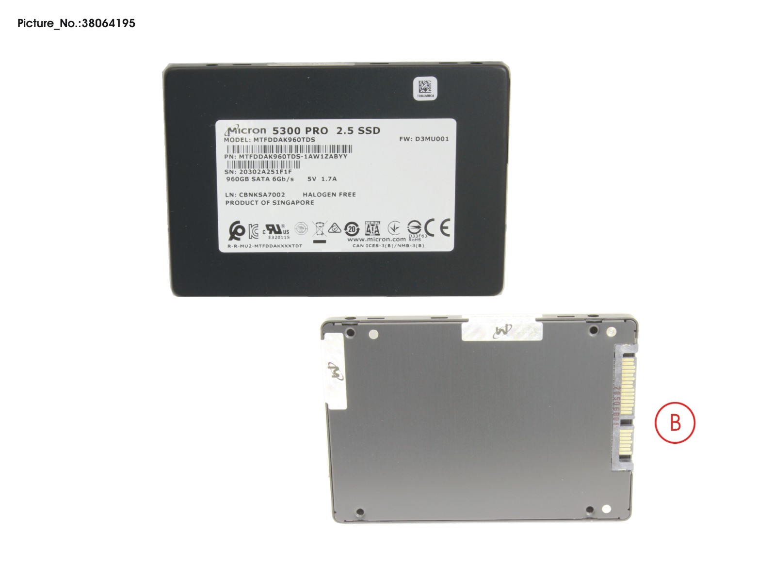 SSD SATA 6G RI 960GB
