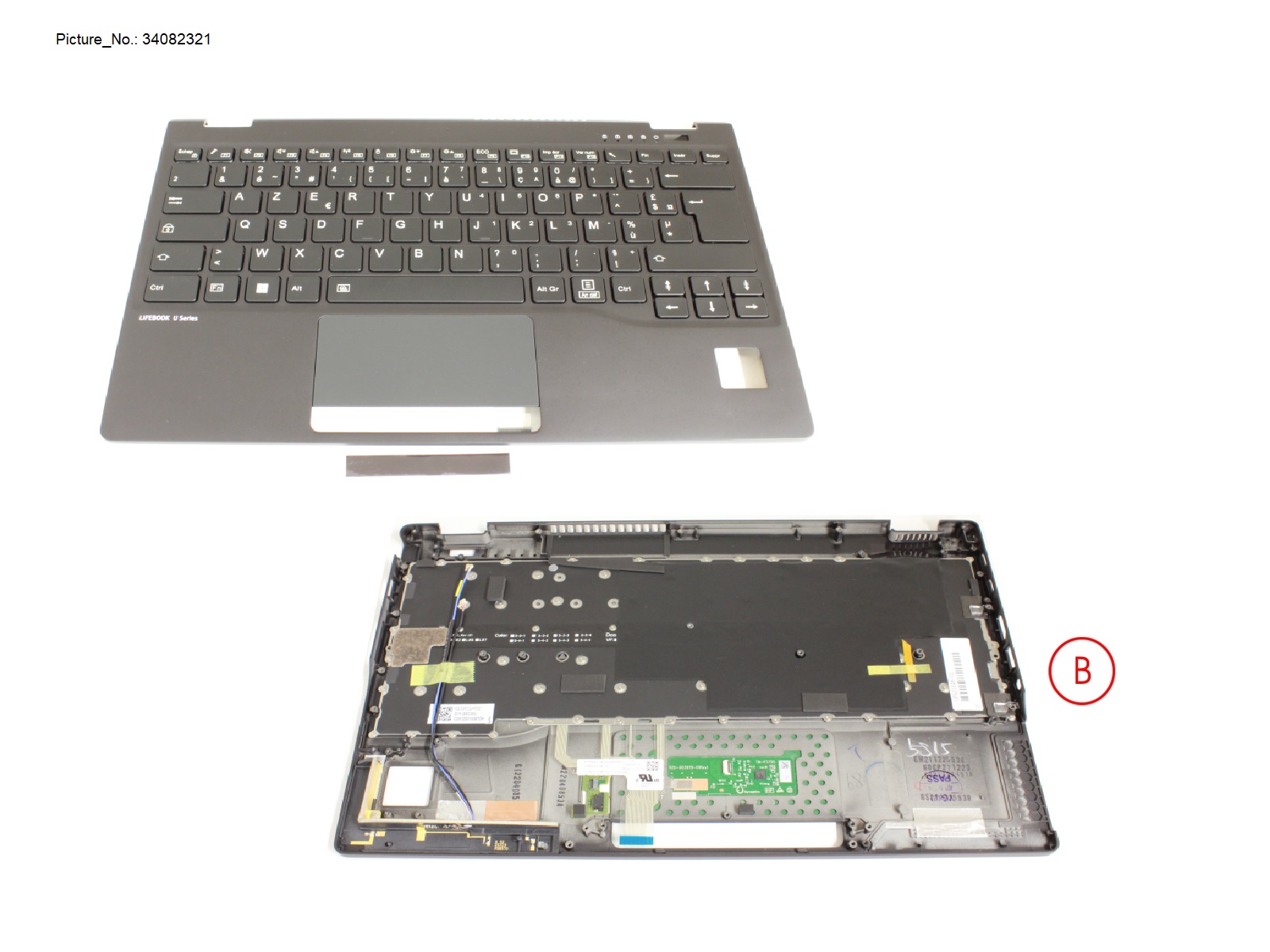 UPPER ASSY INCL. KB FRANCE W/ PV(5G ANT) UPPER ASSY INCL. KB FRANCE W/ PV(5G ANT)