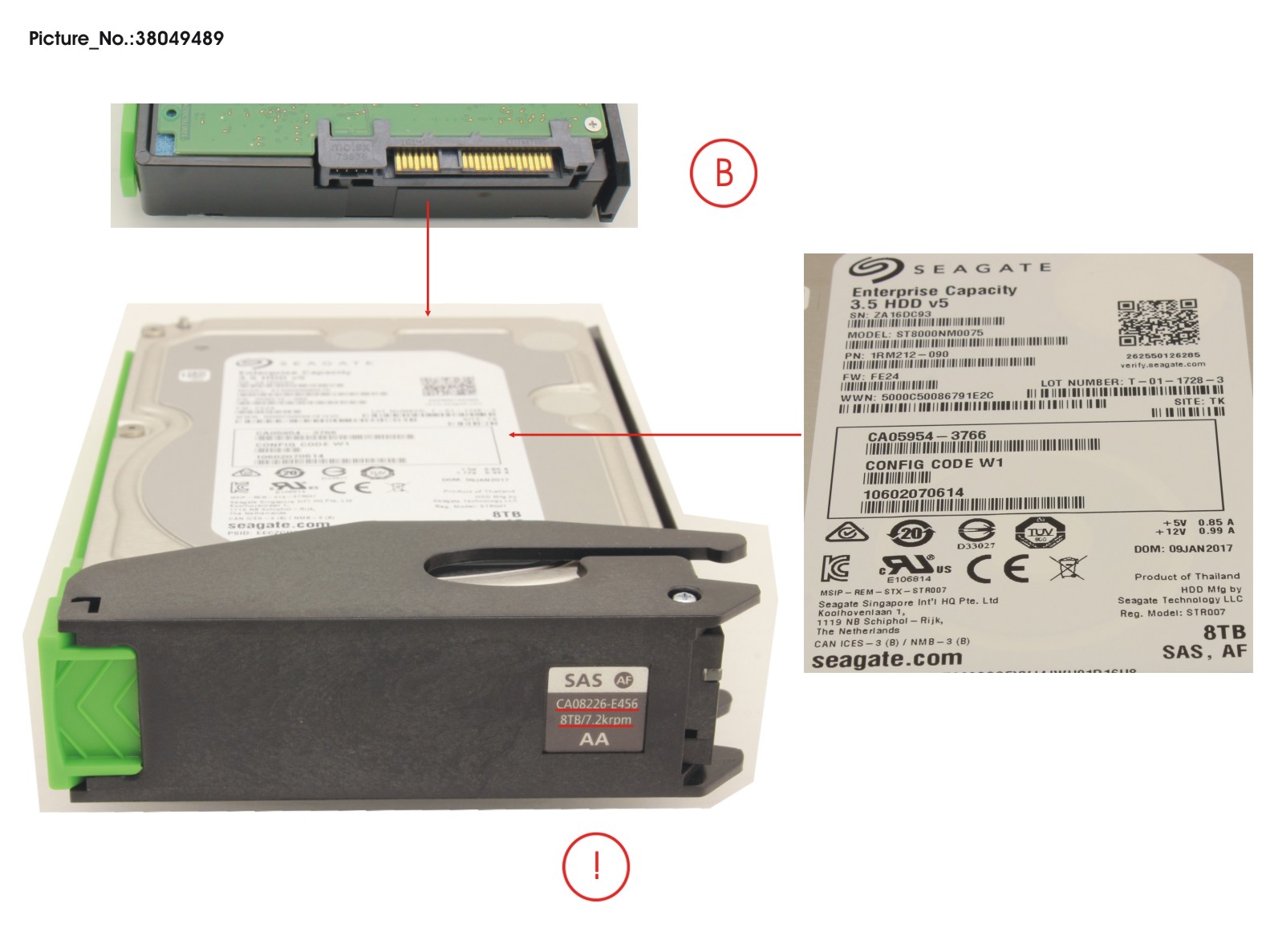 DX S4 HDDE HD DRIVE 8TB 7.2K AF