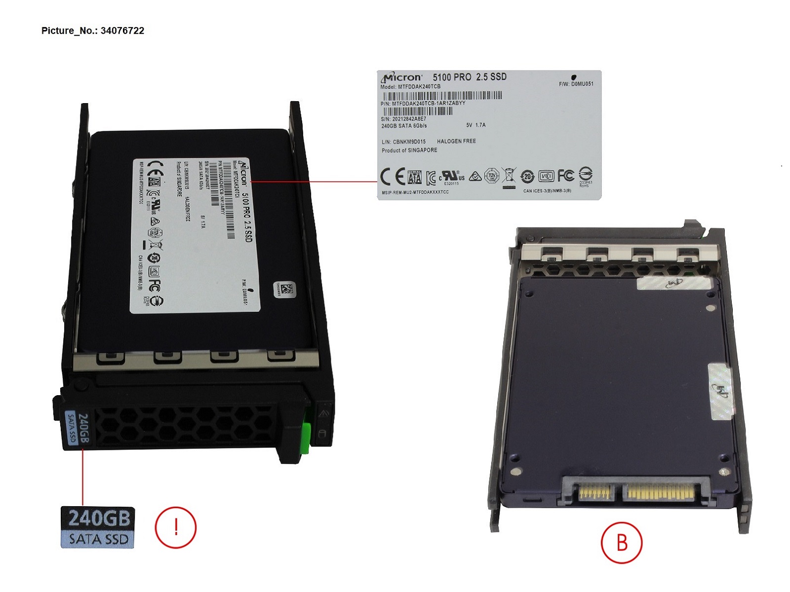 FUJITSU SSD SATA 6G 240GB READ-INT. 2.5 H-P EP