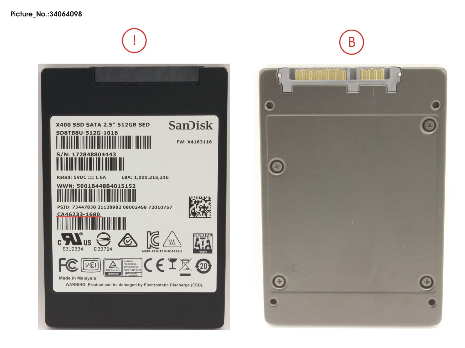 SSD S3 512GB 2.5 SATA/NSO(FDE) (7MM)