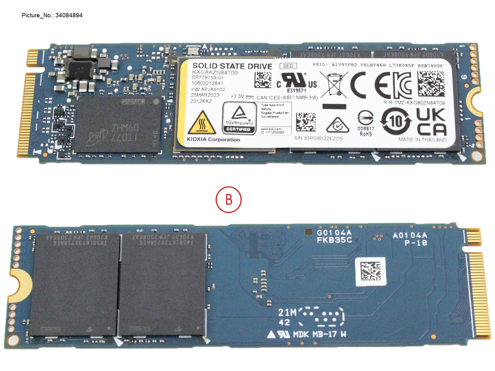 SSD PCIE M.2 XG8 G4 4TB (SED)