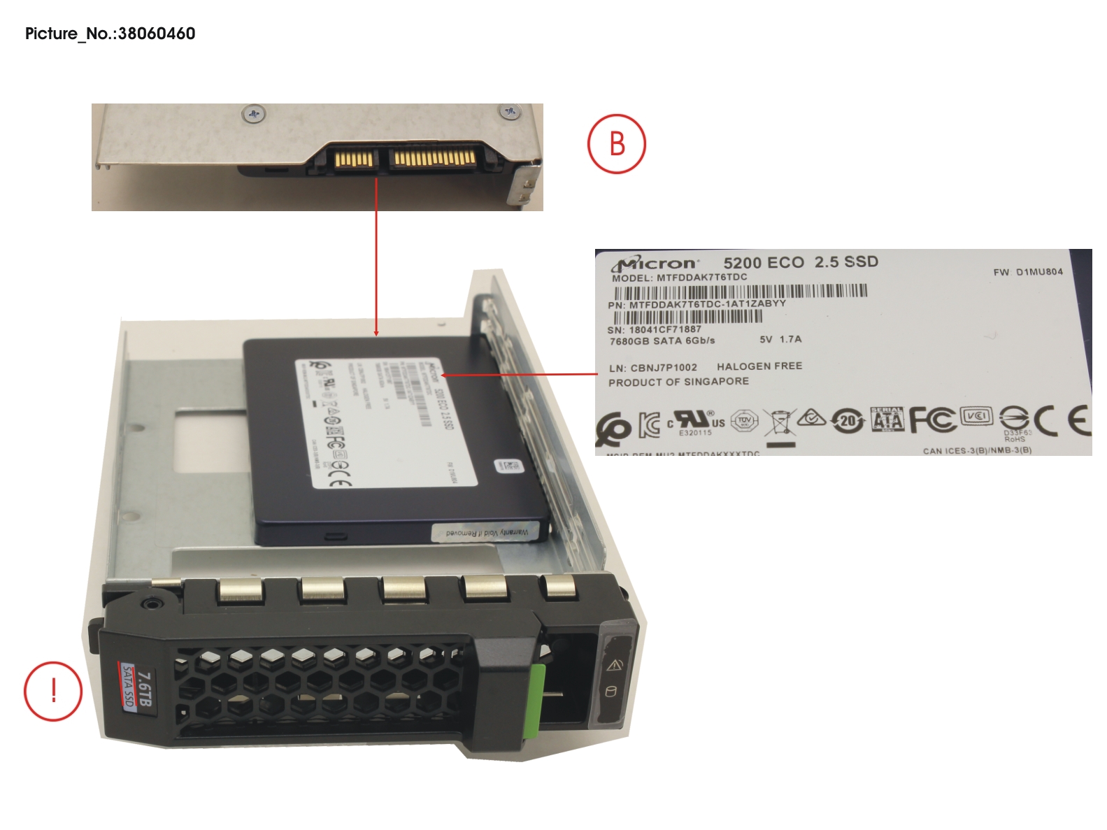 SSD SATA 6G 7.68TB READ-INT. 3.5 H-P EP