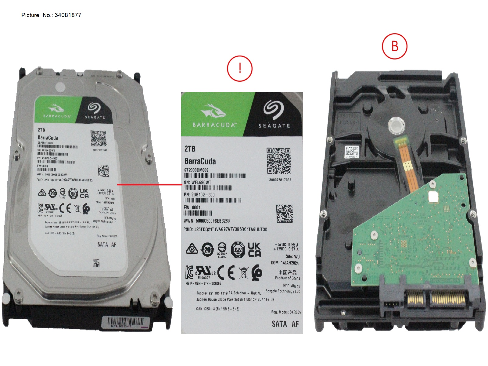 HDD 2TB SATA S3 7.2K 3.5 4K