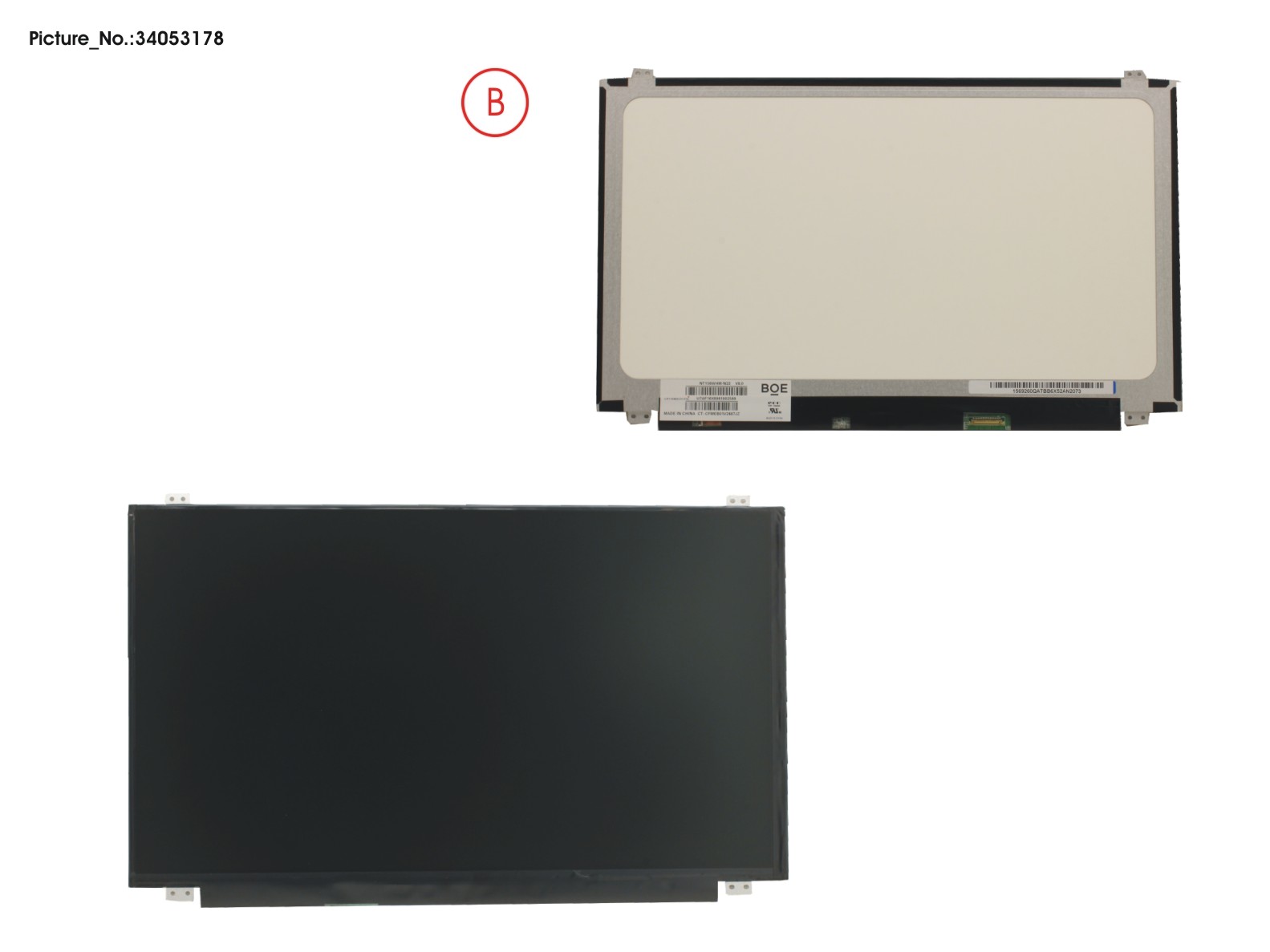 LCD PANL BOE AG,NT156WHM-N22 V8.0(EDP,HD