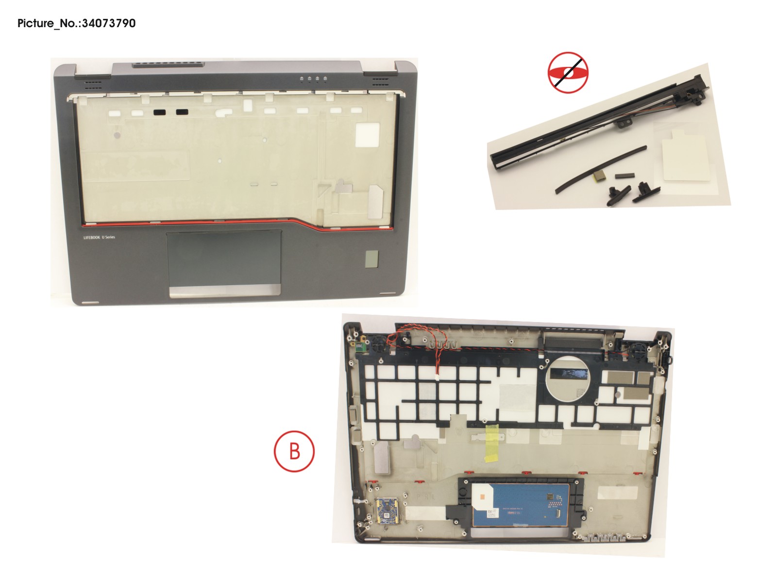 UPPER ASSY W/O SMARTCARD W/FP (FOR WWAN)