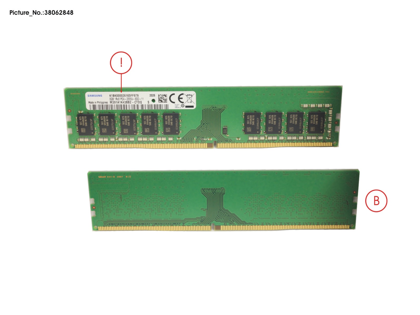8GB (1X8GB) 1RX8 DDR4-2666 U ECC 8GB (1X8GB) 1RX8 DDR4-2666 U ECC