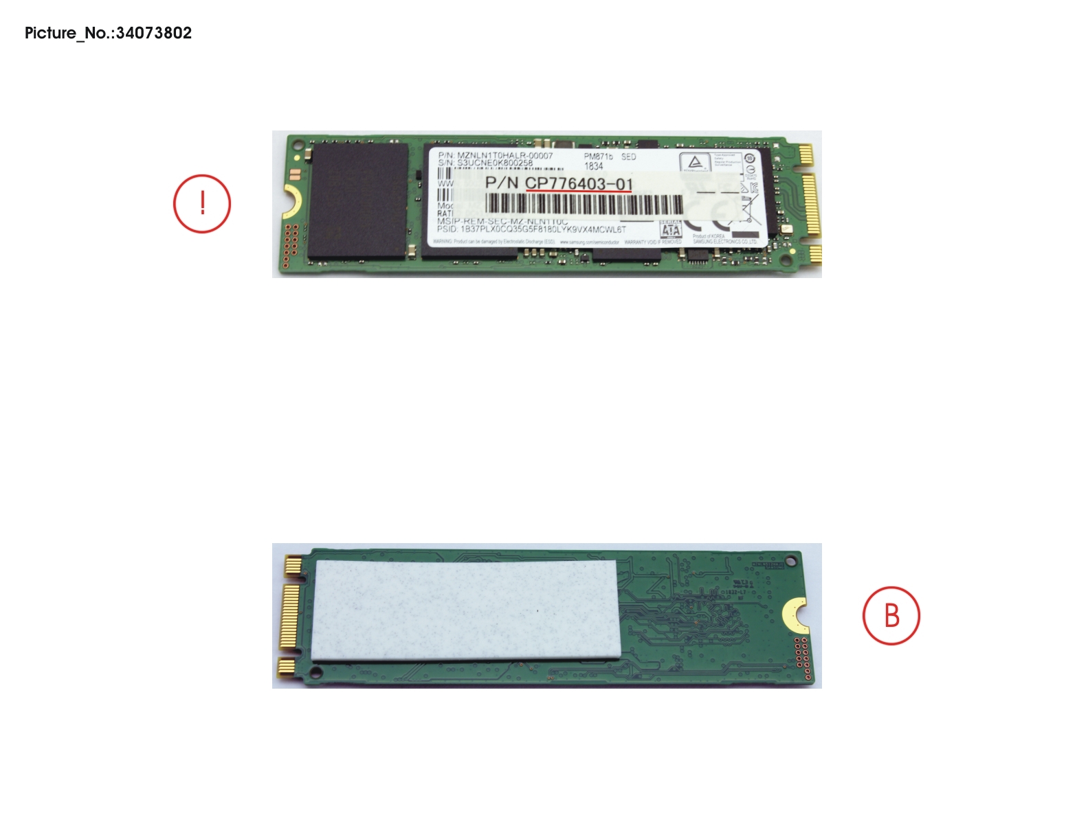 SSD S3 M.2 2280 1TB (OPAL) W/RUBBER