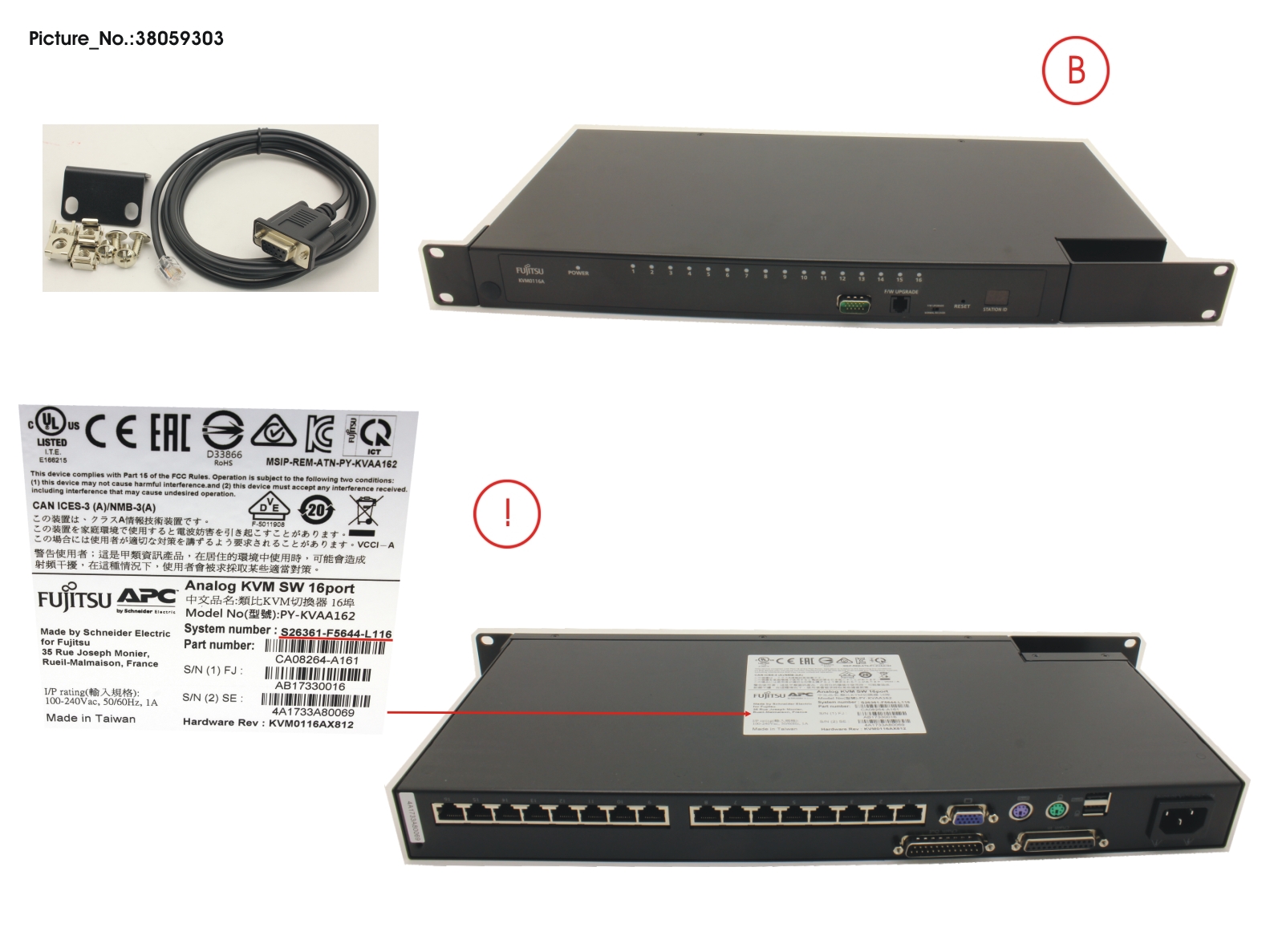 CONSOLE SWITCH 16 PORT ANALOG KVM, 1U