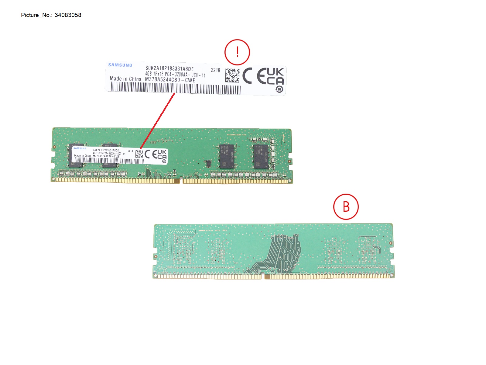 MEMORY 4GB DDR4-3200 UNB