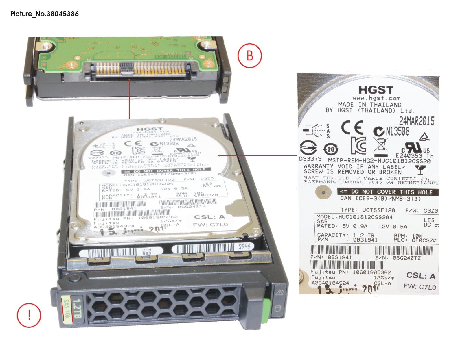 HD SAS 12G 1.2TB 10K 512N HOT PLUG