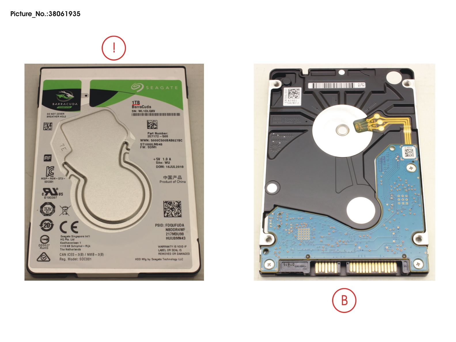 FUJITSU HDD 1TB SATA S3 5.4K AF