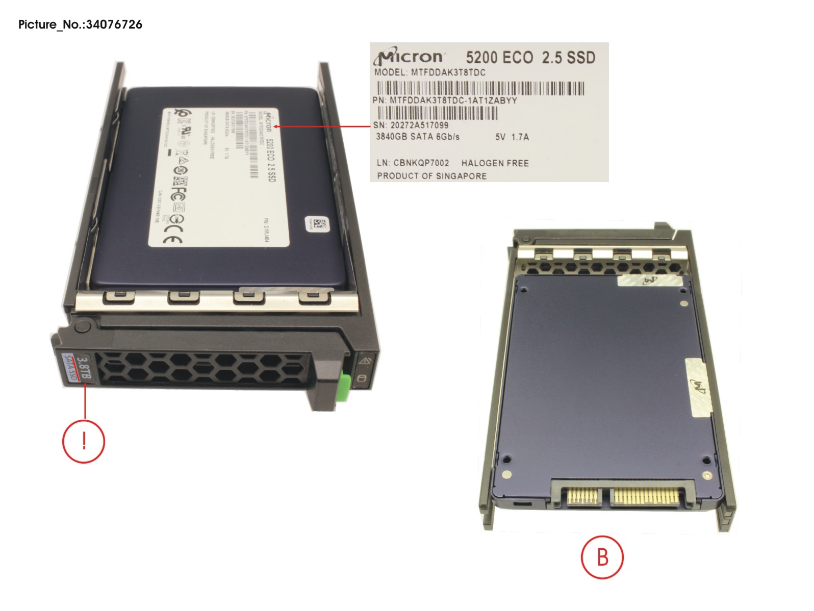SSD SATA 6G 3.84TB READ-INT. 2.5 H-P EP