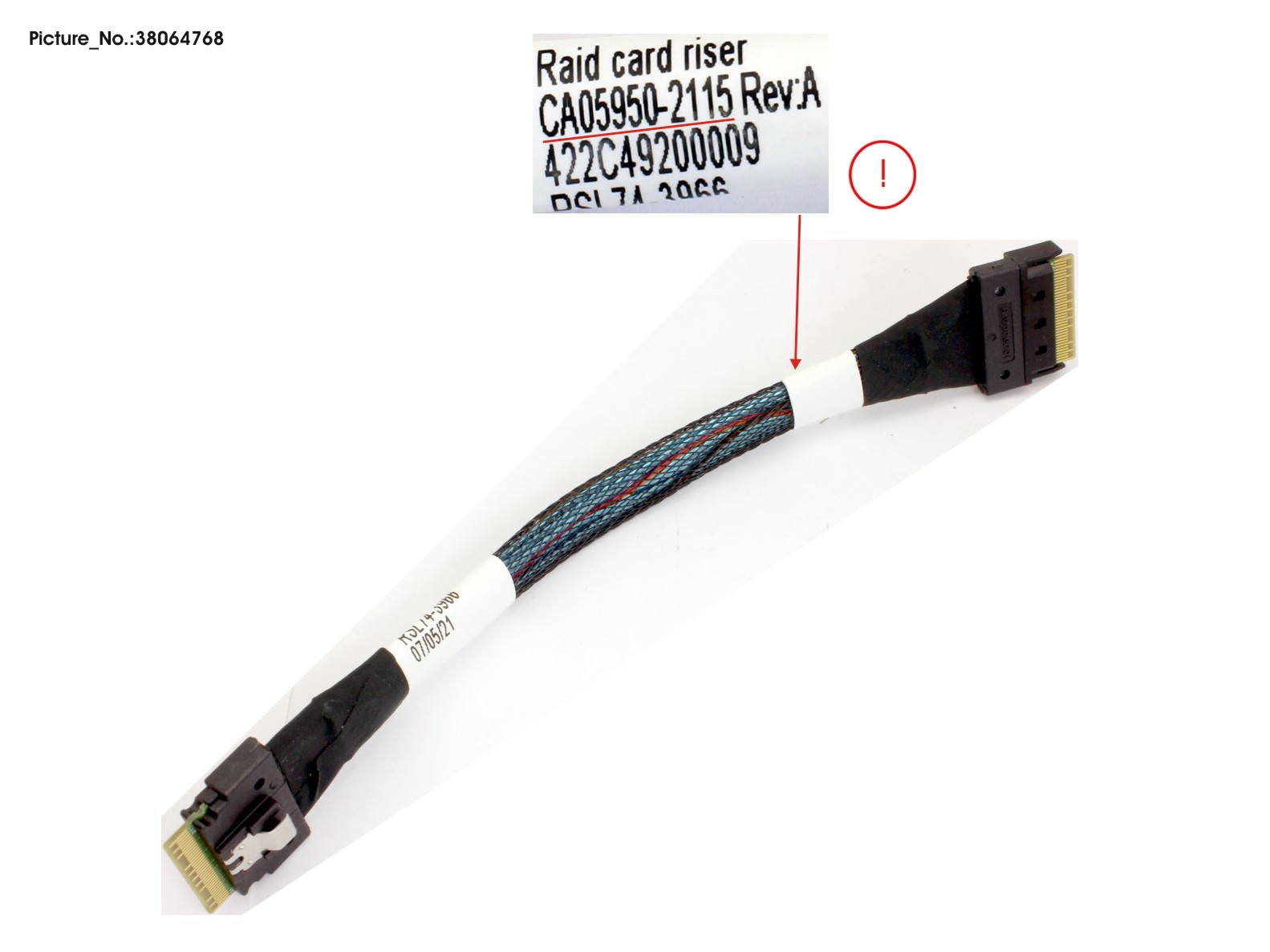 DATA INT. RAID RISER CABLE (MB TO INT. R