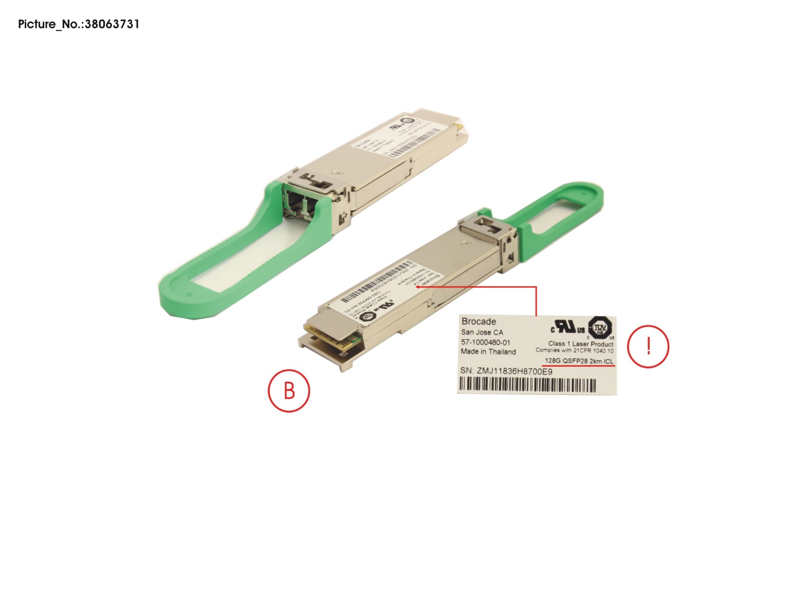 QSFP,2KM, 4X32G, 1-PK