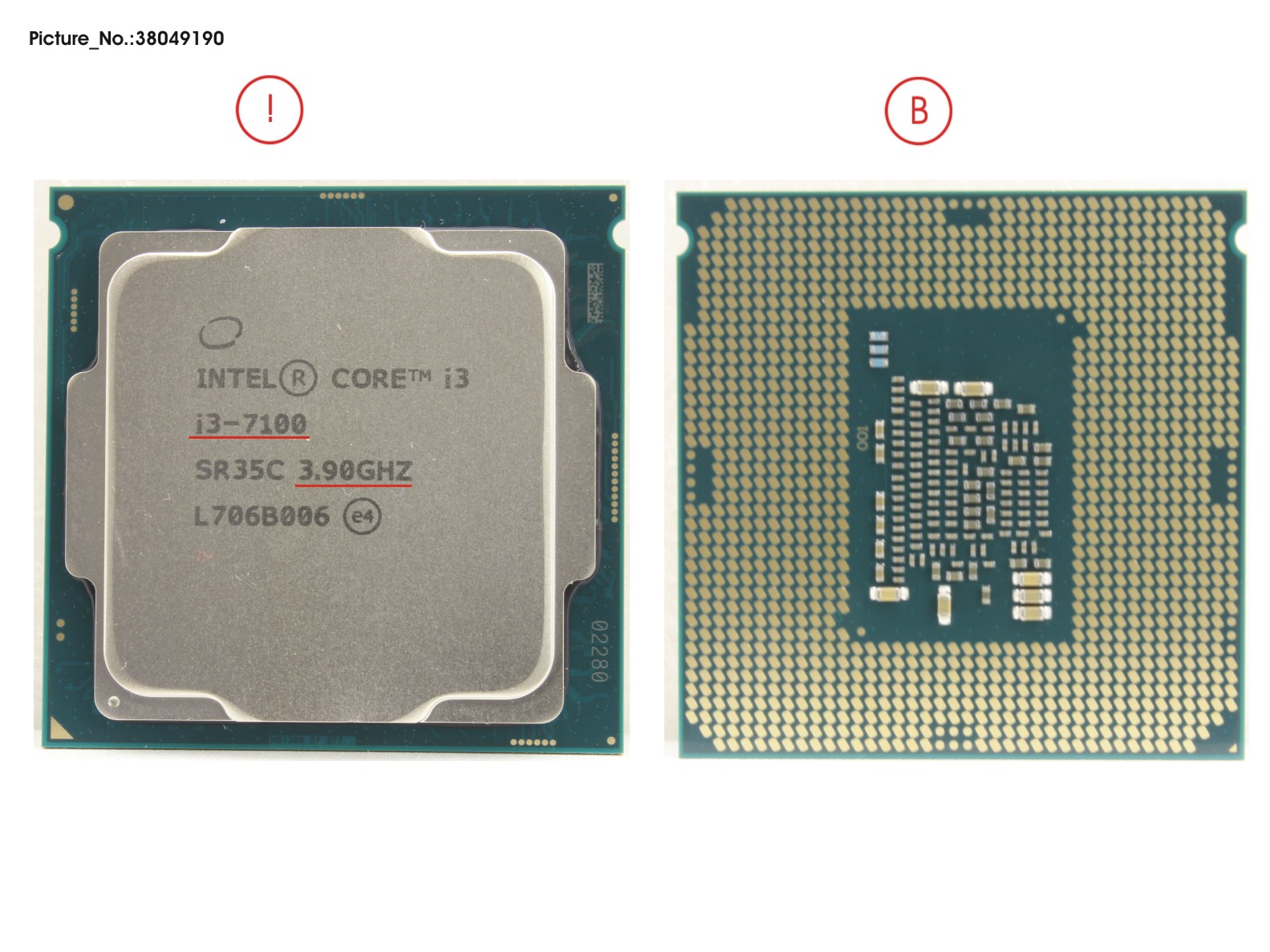 CPU CORE I3-7100 3.9GHZ 51W