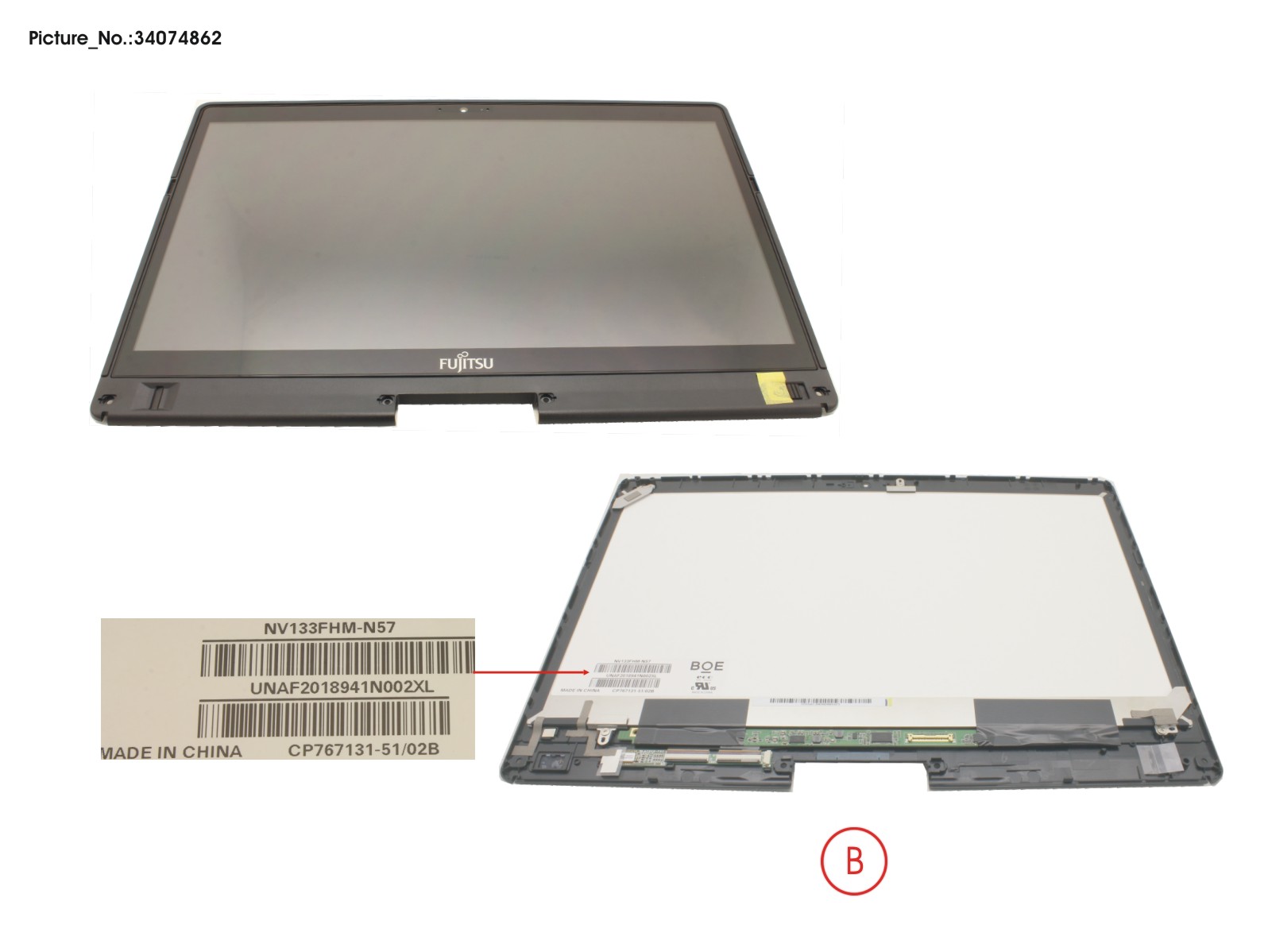 LCD ASSY, AG INCL. TP AND DIGITIZER