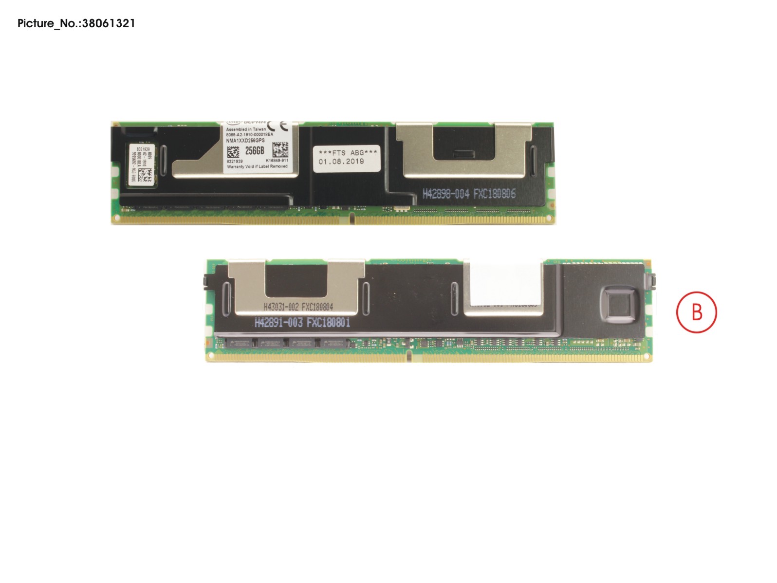 256GB (1X256GB) 2RX4 DCPMM-2666 ECC