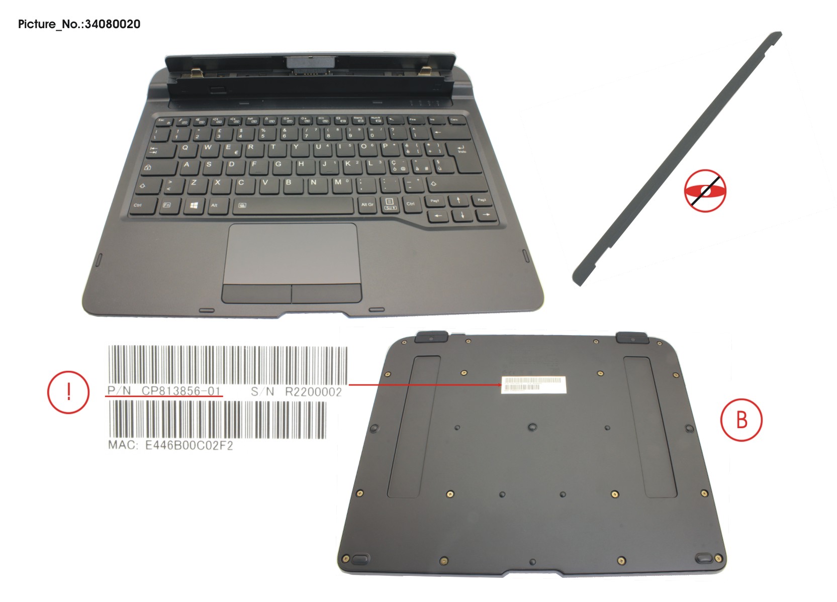 KEYBOARD DOCKING PORTUGAL W/ BL, UKCA