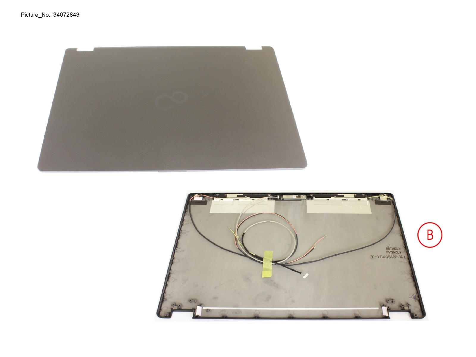 LCD BACK COVER ASSY (W/ MIC FOR WWAN) LCD BACK COVER ASSY (W/ MIC FOR WWAN)