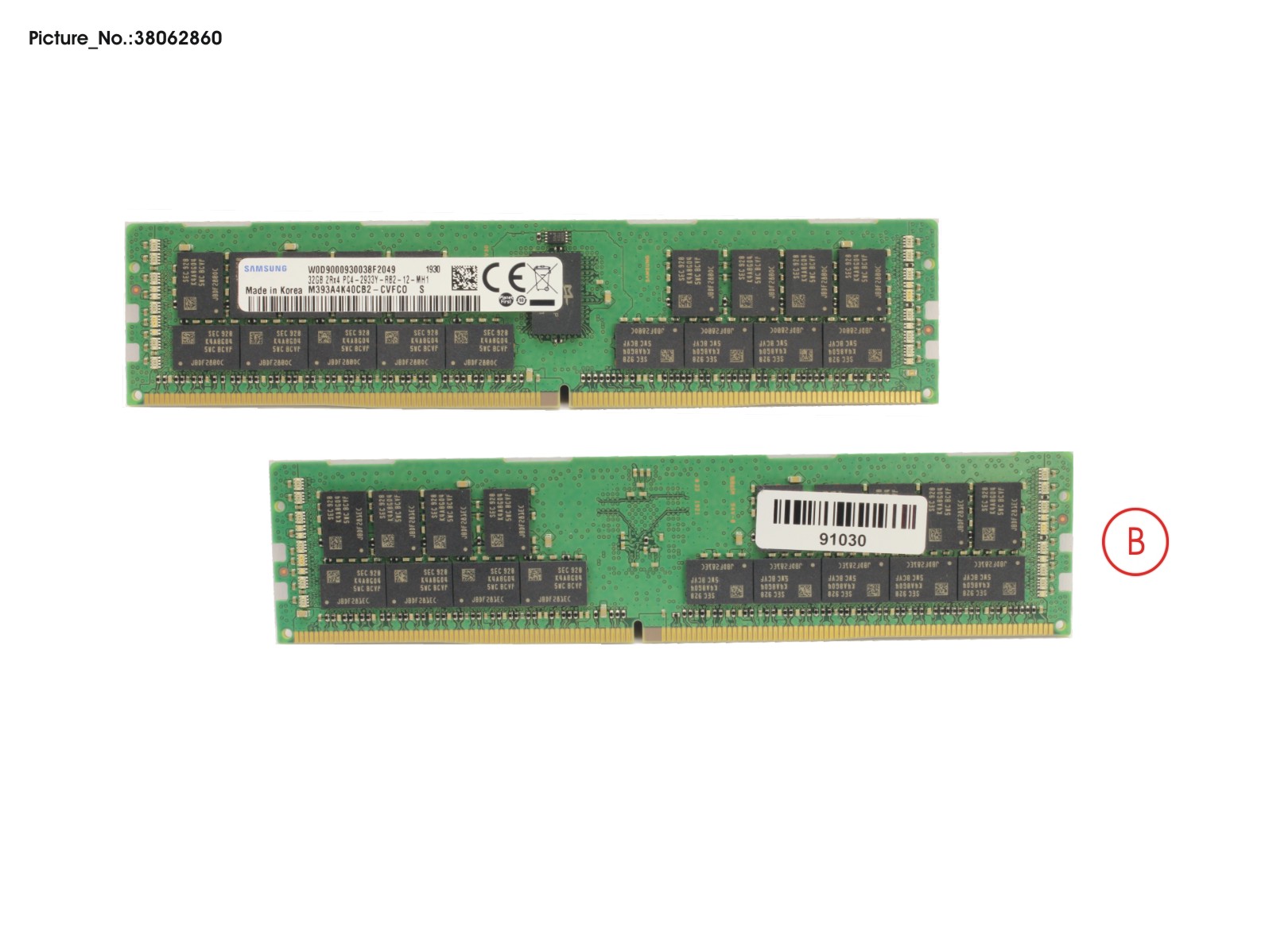 FUJITSU 32GB (1X32GB) 2RX4 DDR4-2933 R ECC