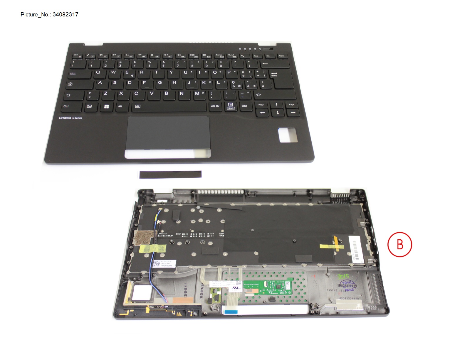 UPPER ASSY INCL. KB ITALIAN W/PV(5G ANT) UPPER ASSY INCL. KB ITALIAN W/PV(5G ANT)