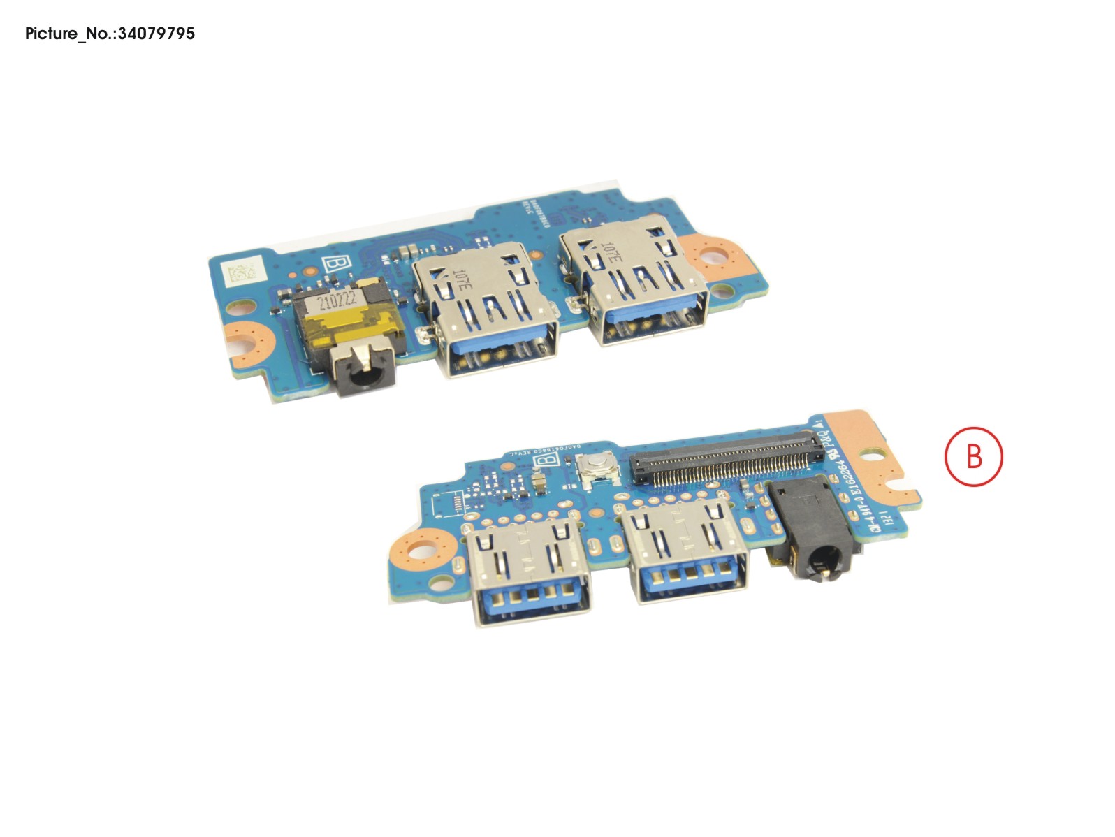 FUJITSU SUB BOARD, USB/AUDIO W/O FP