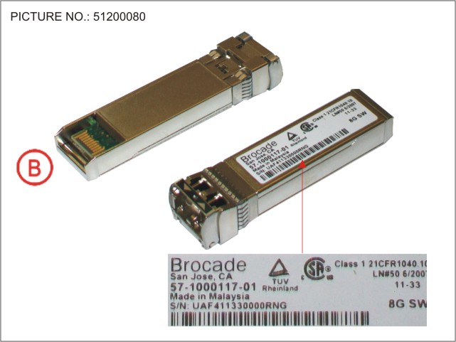 FC SFP+ MMF 8GB LC (BROCADE) FC SFP+ MMF 8GB LC (BROCADE)