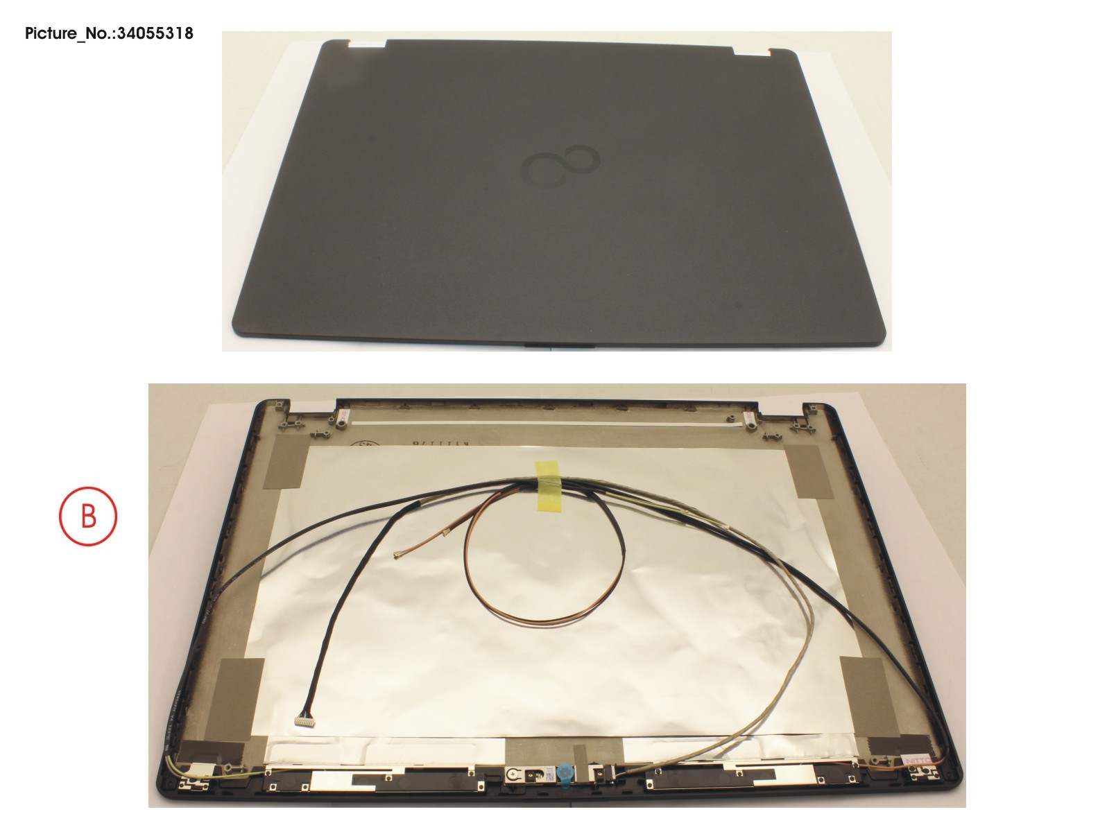 LCD BACK COVER ASSY(W/ CAM,MIC FOR WWAN) LCD BACK COVER ASSY(W/ CAM,MIC FOR WWAN)