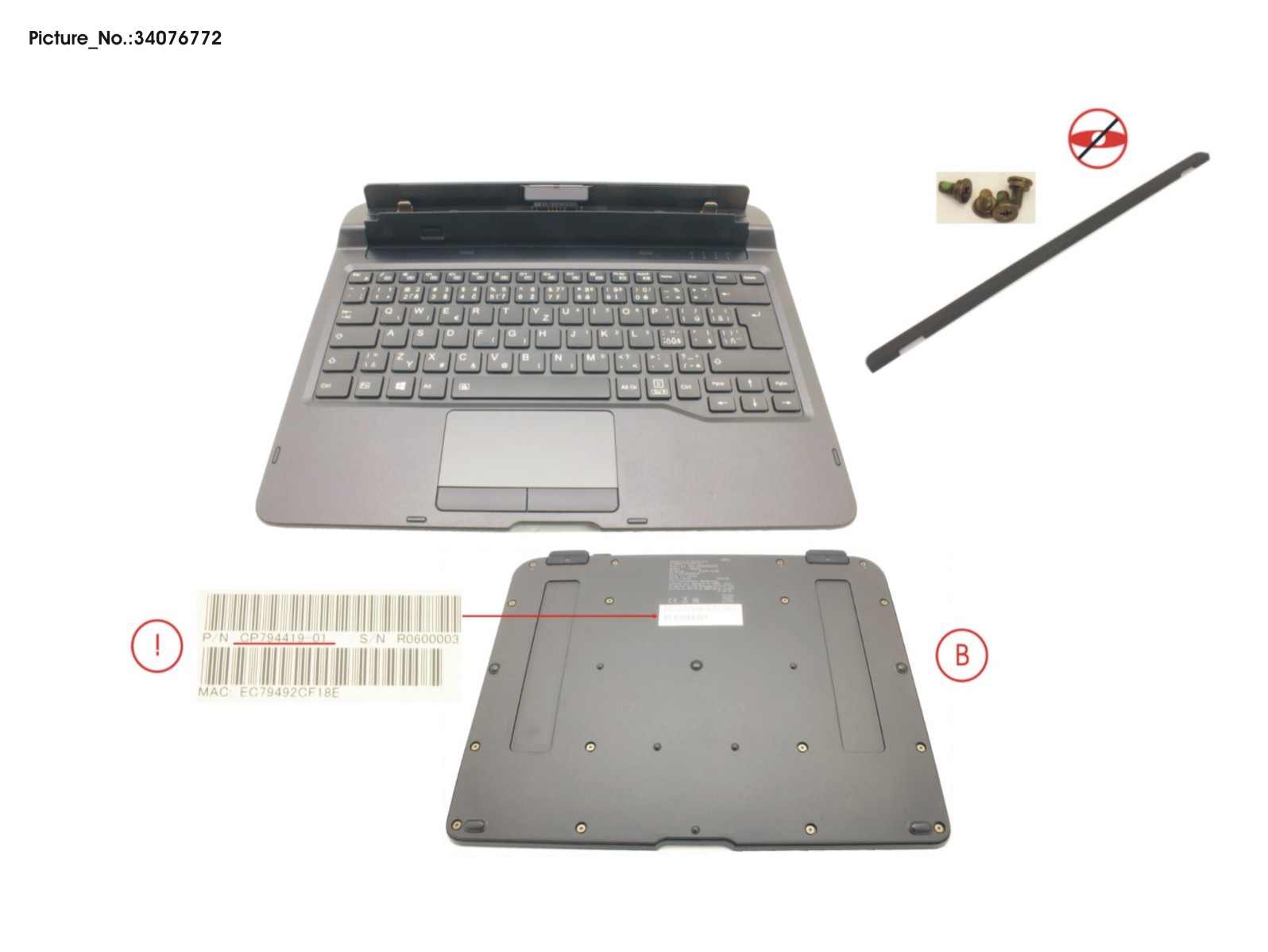 KEYBOARD DOCKING CZECH/SLOVAKIA W/ BL KEYBOARD DOCKING CZECH/SLOVAKIA W/ BL