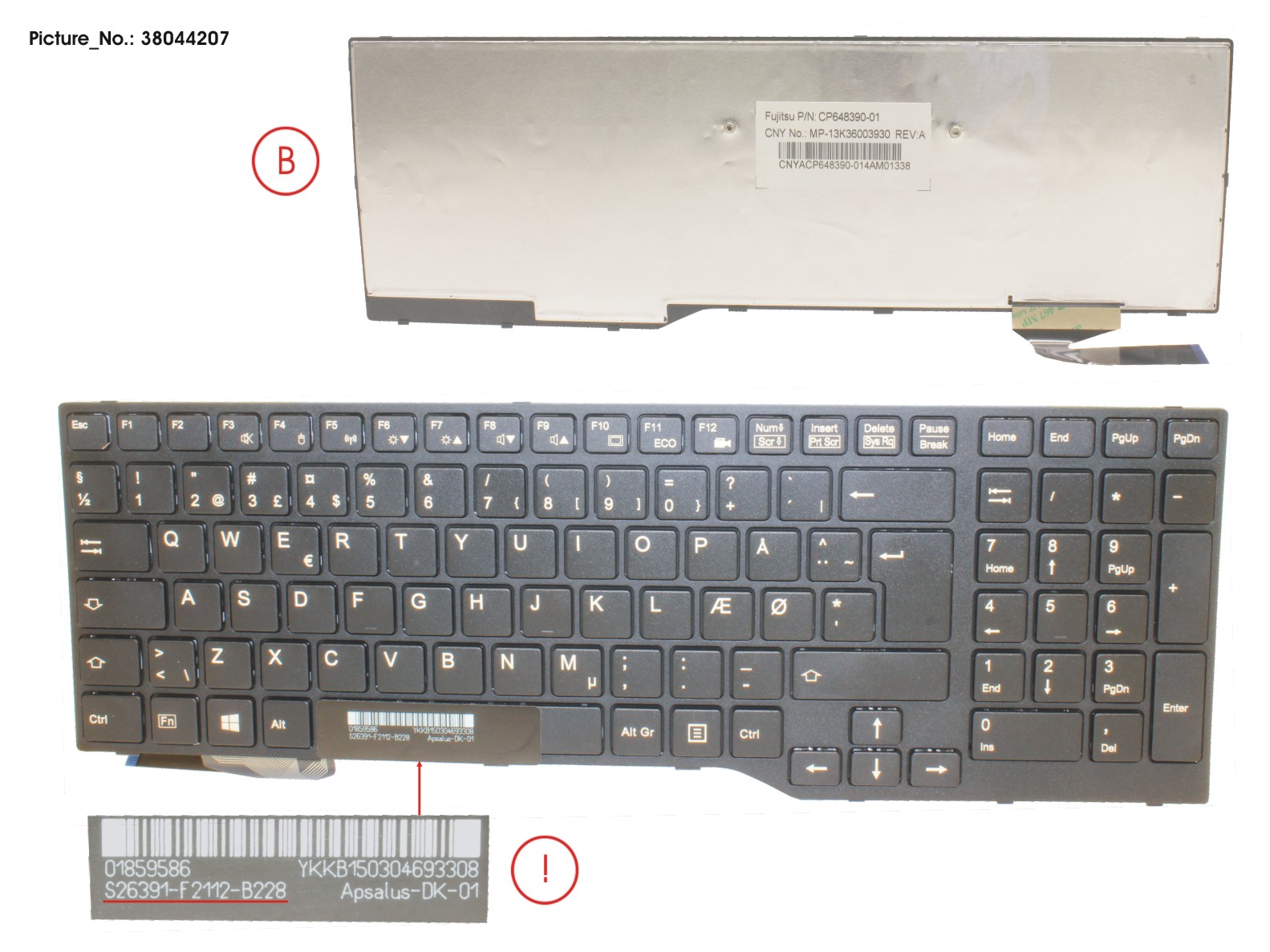 FUJITSU KEYBOARD DENMARK (BLACK)