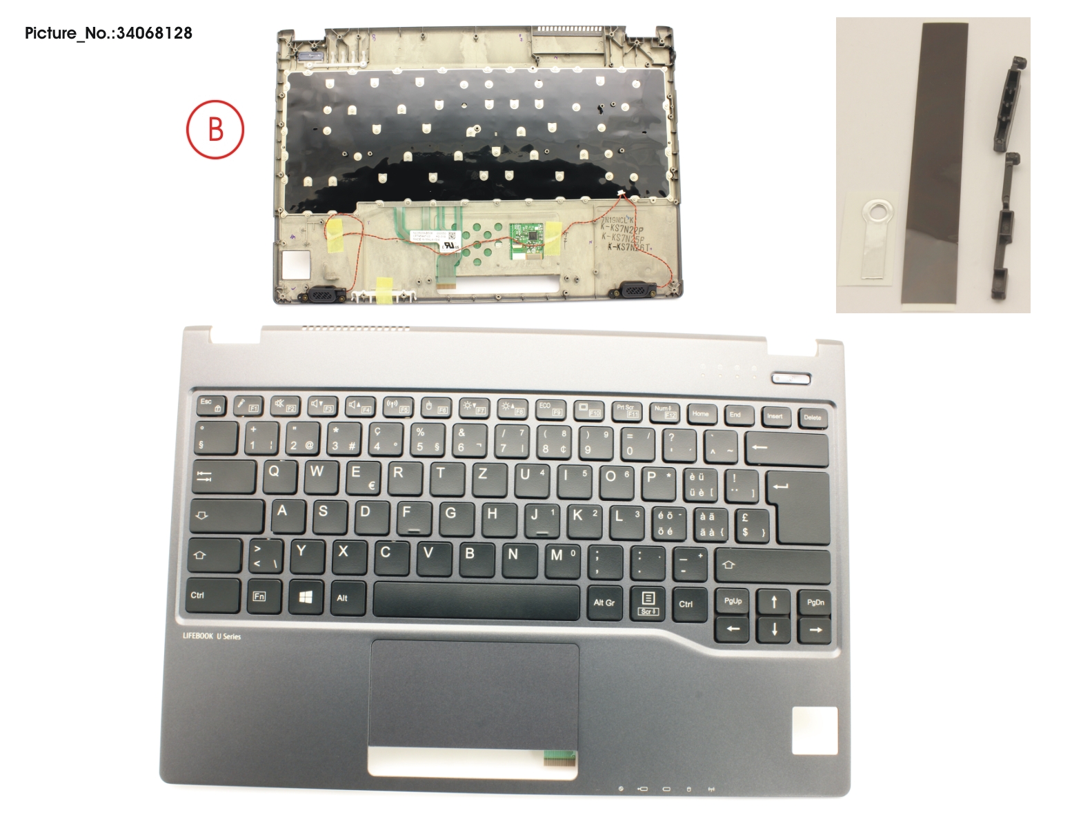 UPPER ASSY INCL. KEYBOARD SWISS