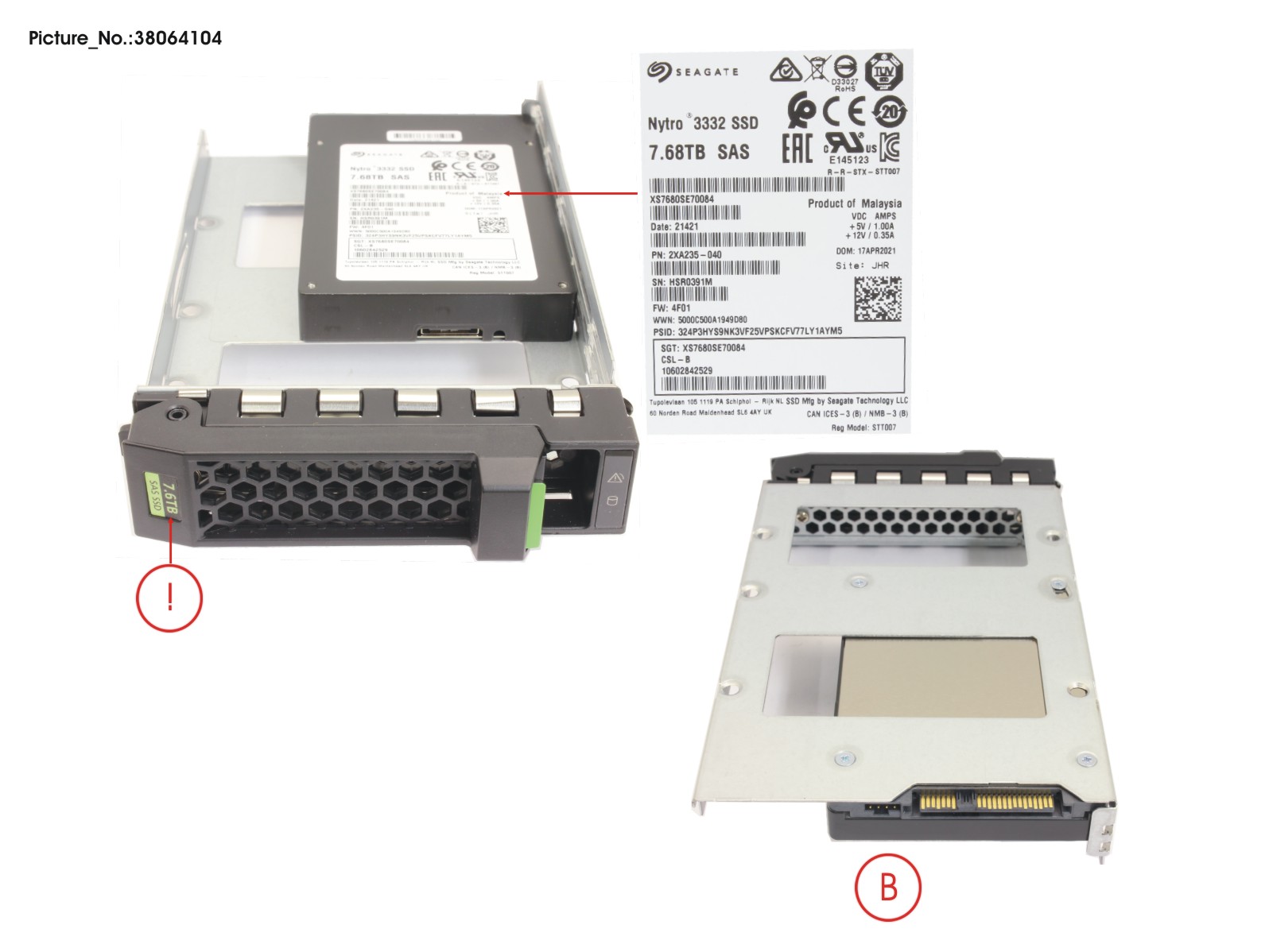 SSD SAS 12G RI 7.68TB IN LFF SLIM