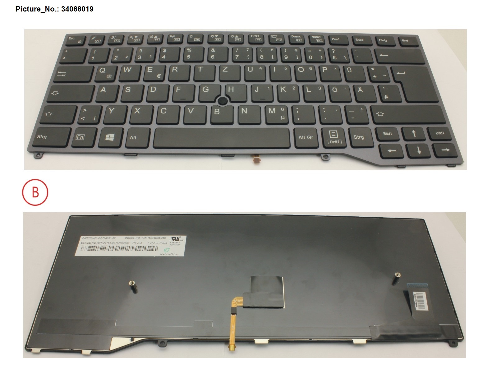 FUJITSU KEYBOARD BLACK W/ TS GERMAN FUJITSU KEYBOARD BLACK W/ TS GERMAN