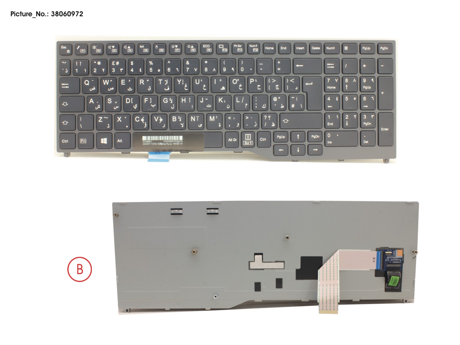 KEYBOARD BLACK W/O TS ARABIC/UK KEYBOARD BLACK W/O TS ARABIC/UK