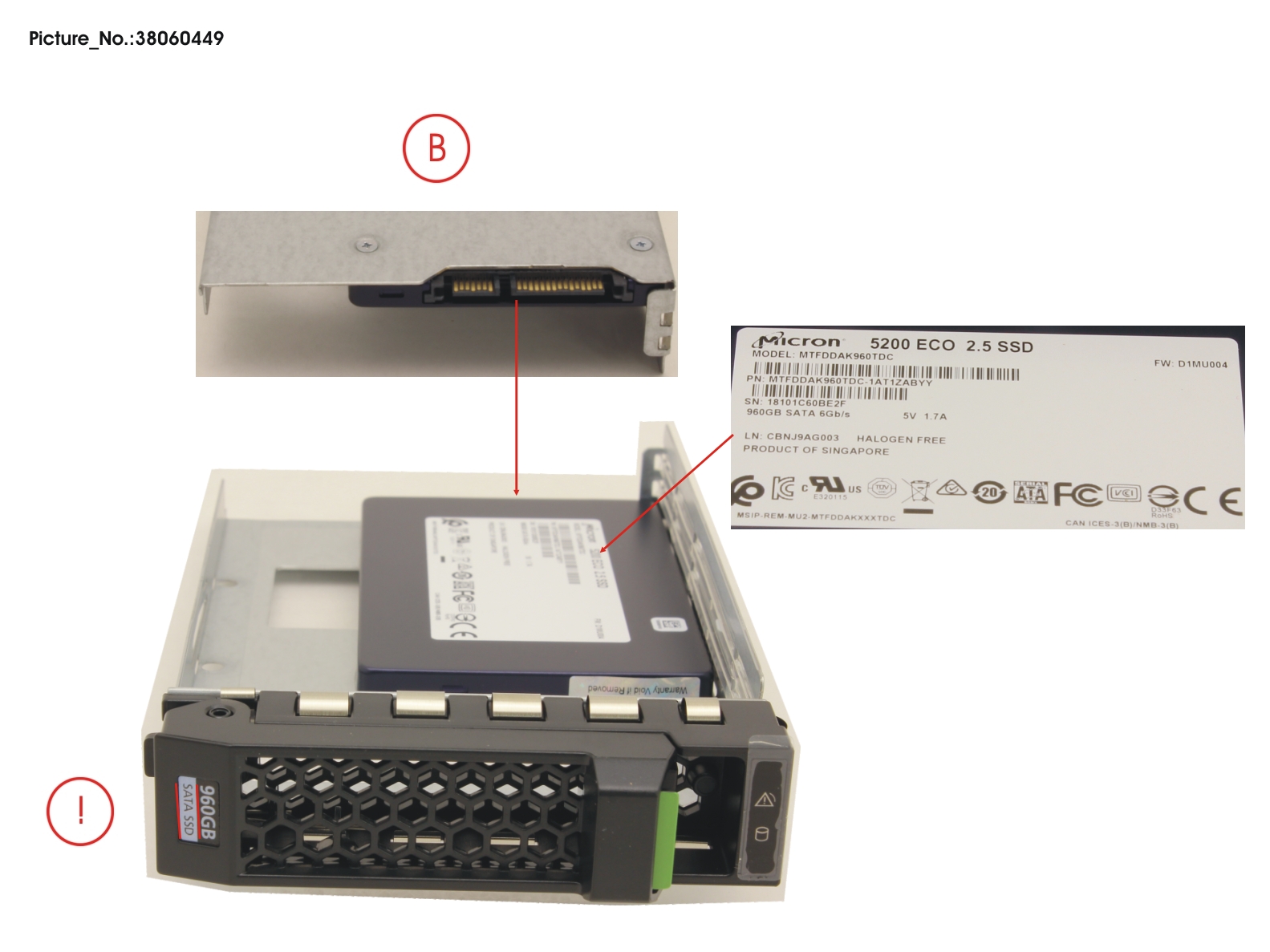 SSD SATA 6G 960GB READ-INT. 3.5 H-P EP