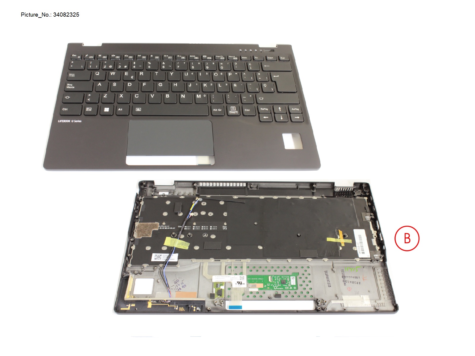 UPPER ASSY INCL. KB SPAIN W/ PV (5G ANT) UPPER ASSY INCL. KB SPAIN W/ PV (5G ANT)