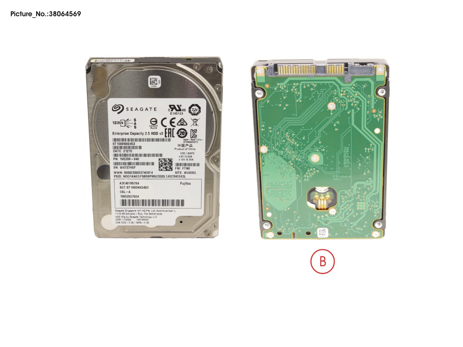 HD SAS 12G 1TB 7K2 512N HOT PL SFF BC HD SAS 12G 1TB 7K2 512N HOT PL SFF BC