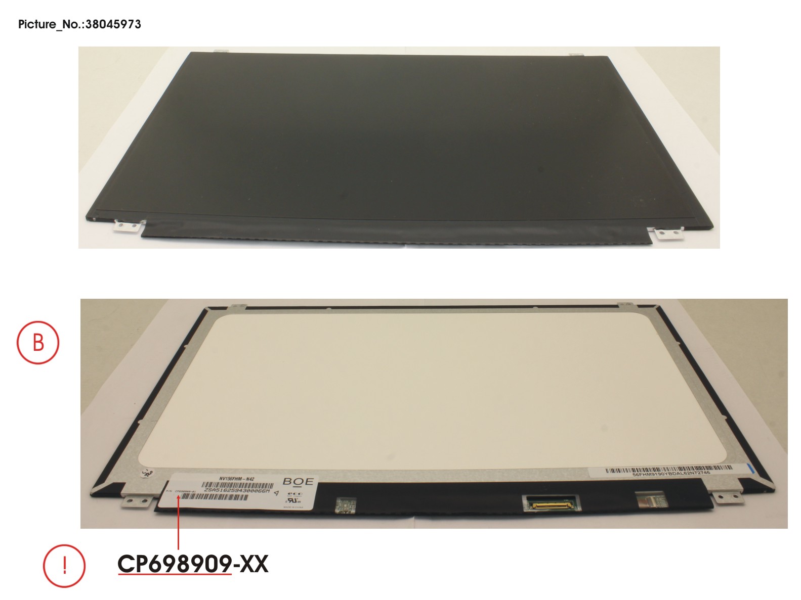 FUJITSU LCD PANEL BOE AG NV156FHMN42