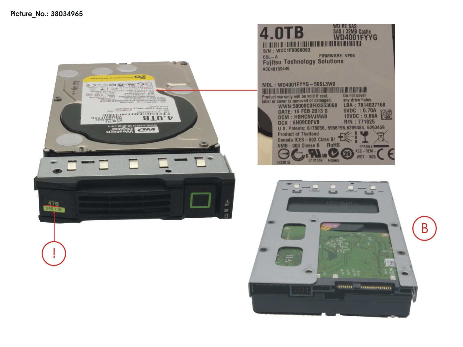 HD SAS 6G 4TB 7.2K HOT PL 3.5 BC