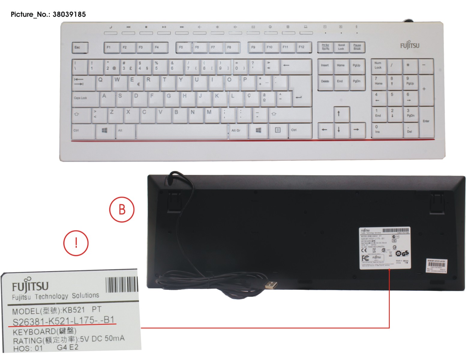 KEYBOARD KB521 PT