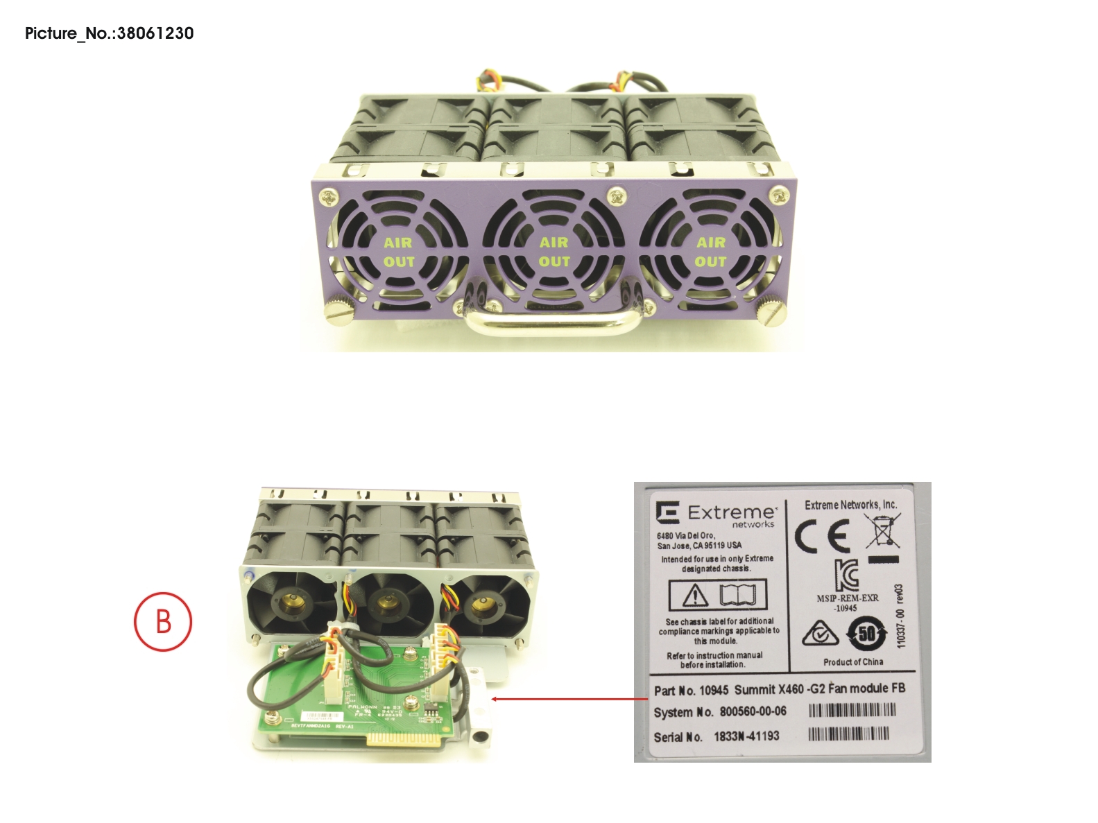 FAN MODULE, FRONT TO BACK AIRFLOW