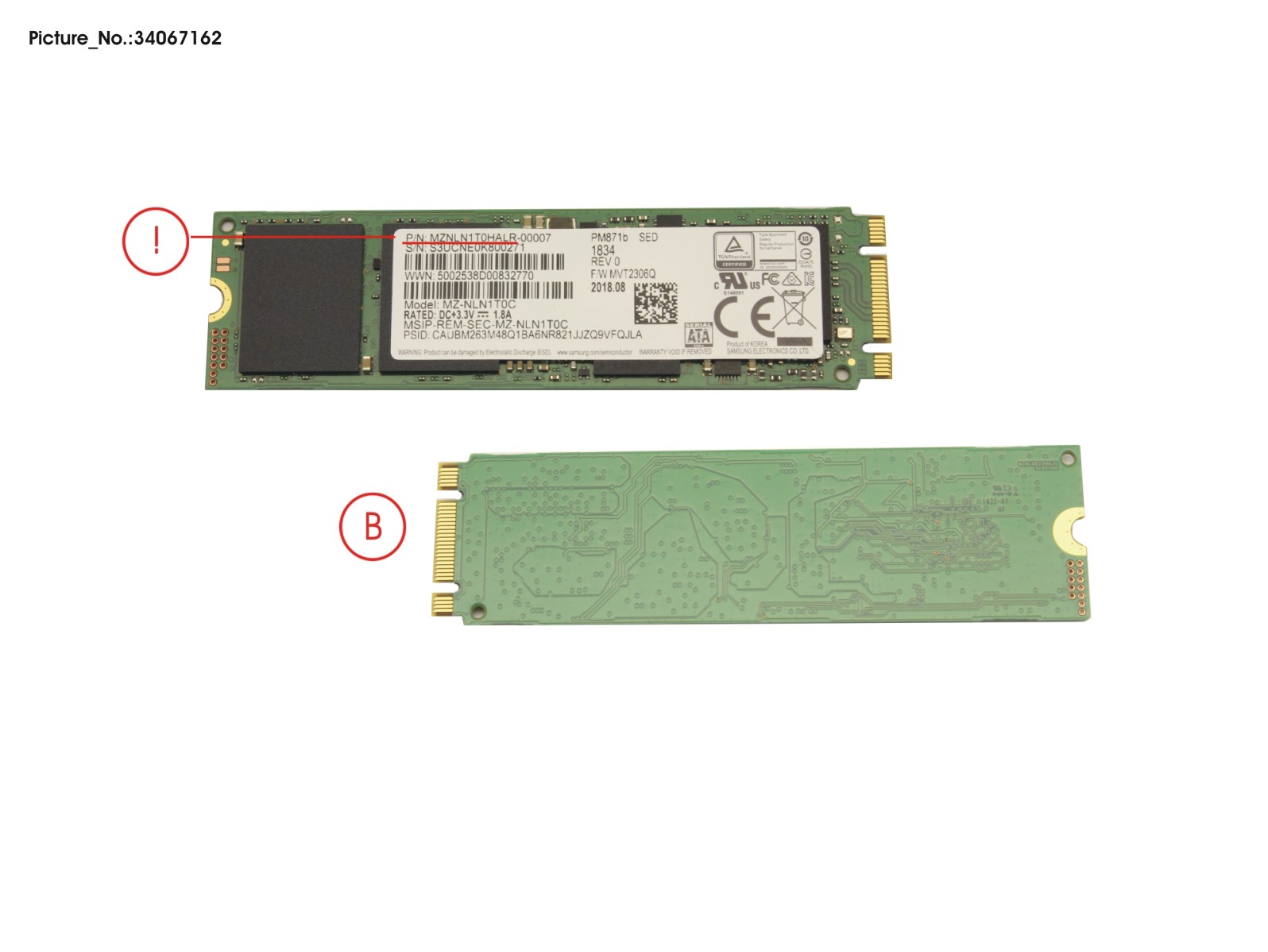 SSD S3 M.2 2280 PM871B 1TB(OPAL)
